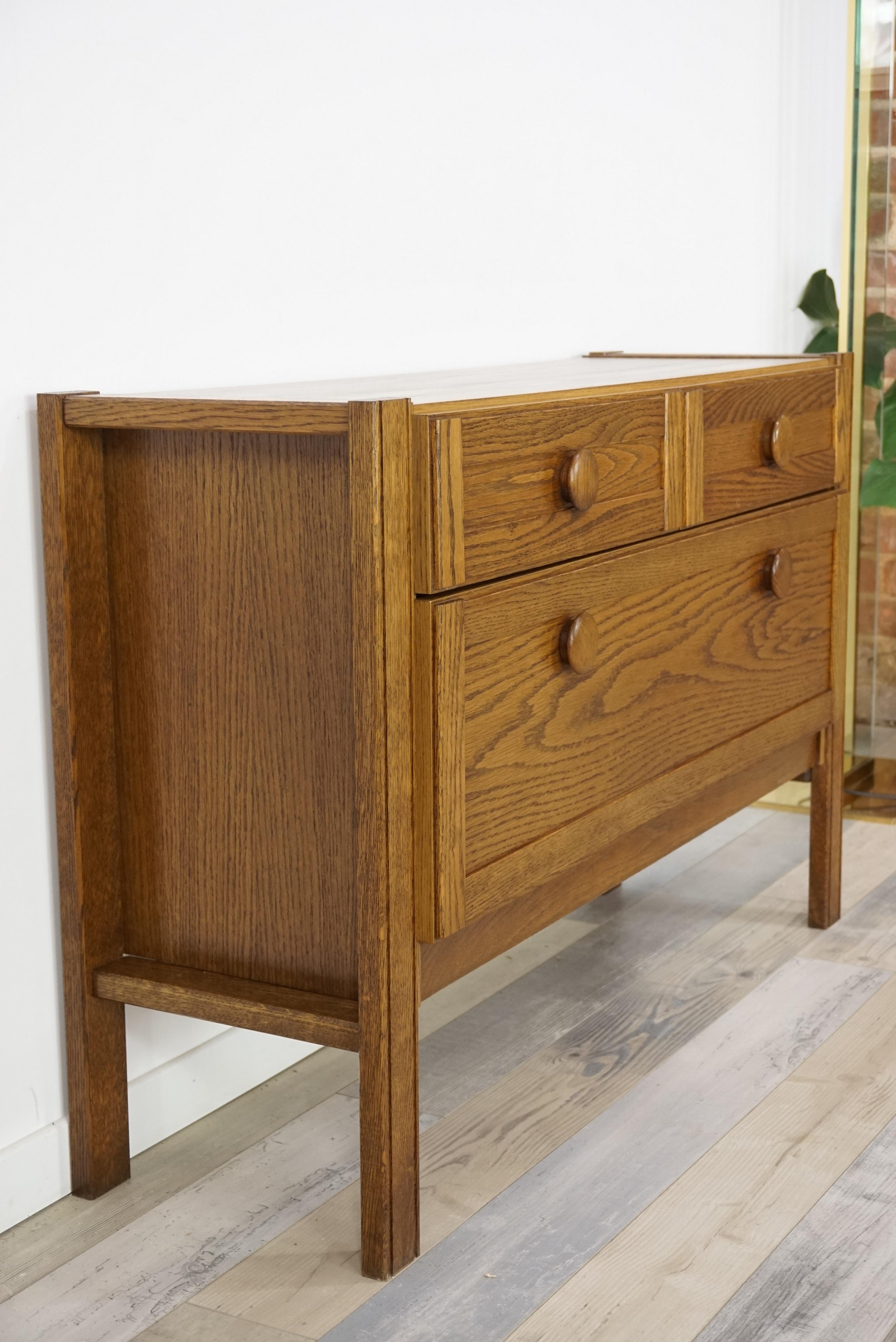 Mid-20th Century 1960s Design Oak Wooden Cabinet For Sale