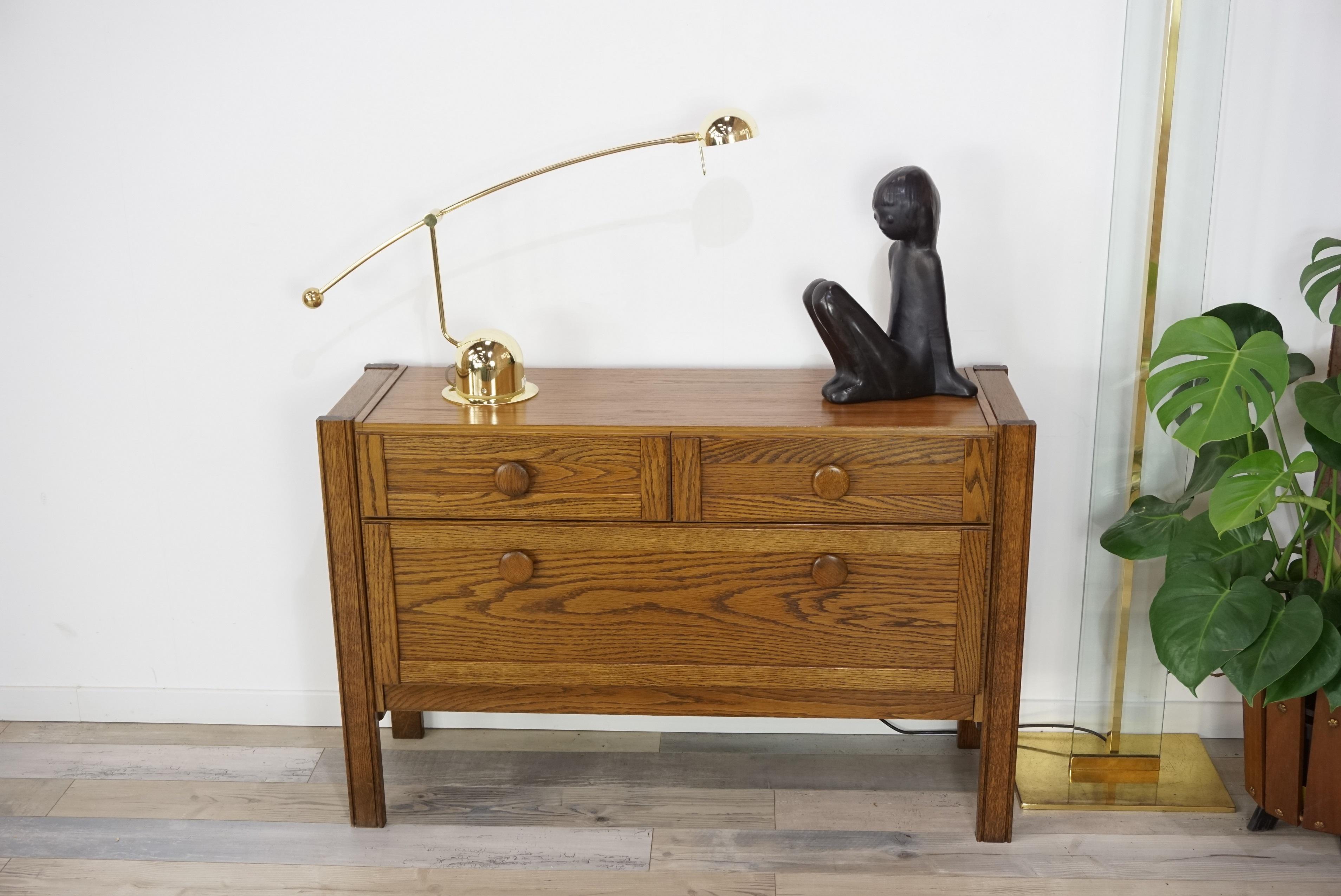 1960s Design Oak Wooden Cabinet For Sale 2