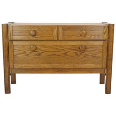 Vintage 1960s Design Oak Wooden Cabinet