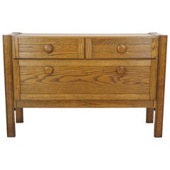 Retro 1960s Design Oak Wooden Cabinet