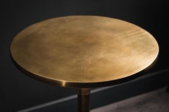 1960s Design Style Pair of Patina Brass Side Tables