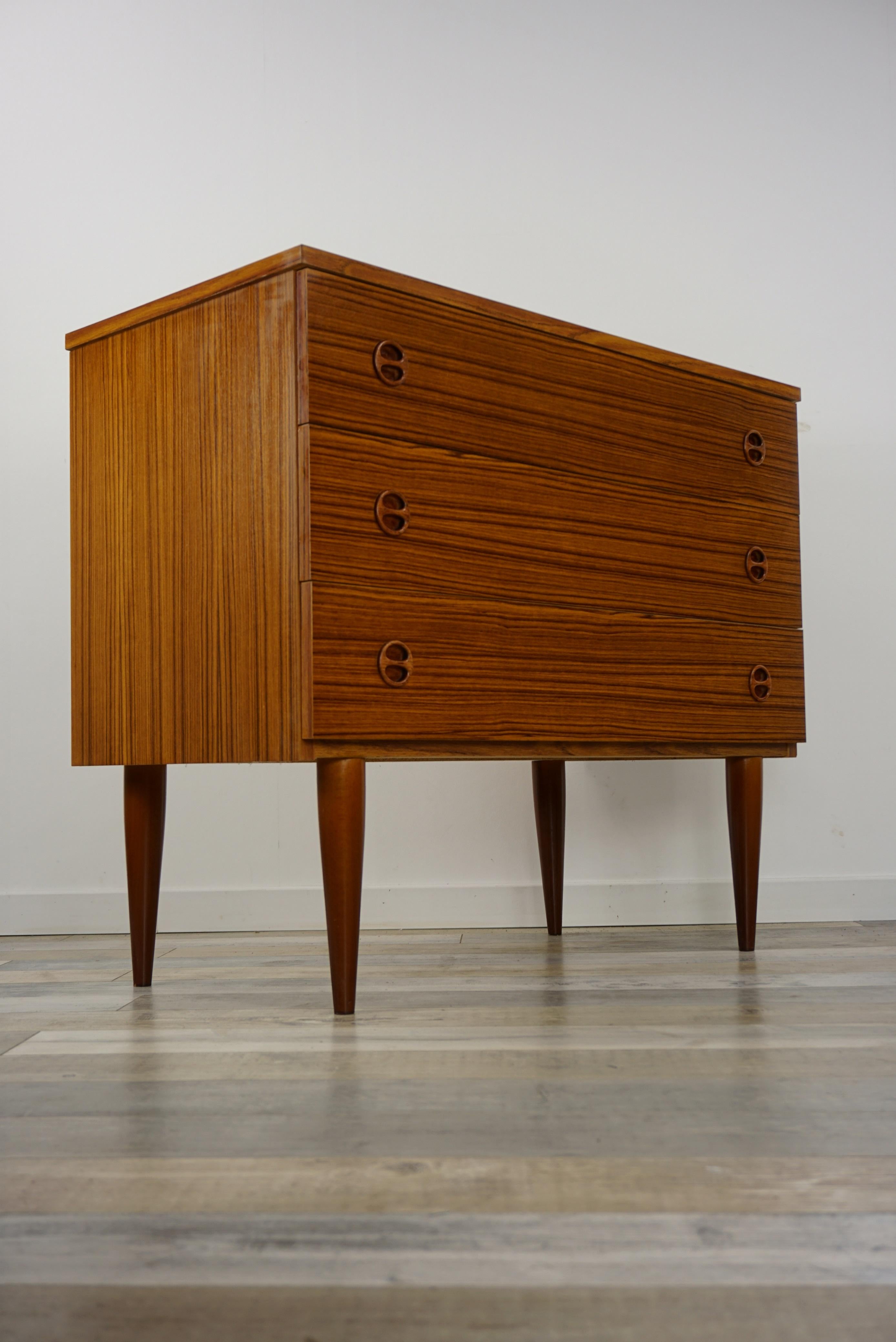 Mid-20th Century 1960s Design Teak Wooden Chest of Drawers