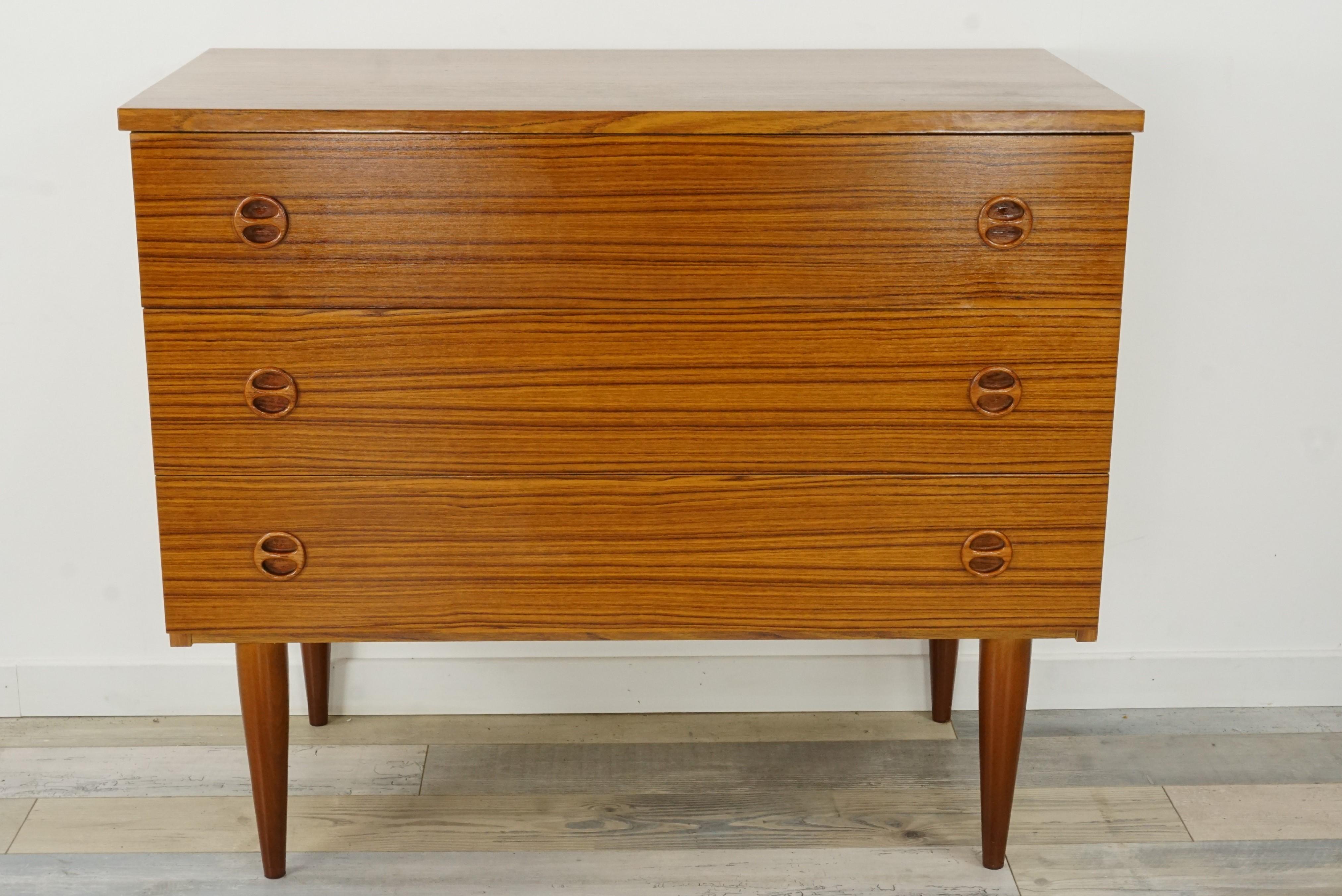 1960s Design Teak Wooden Chest of Drawers 3