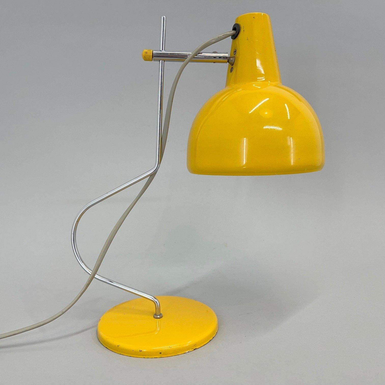 Mid-century table lamp designed by famous Josef Hůrka for Lidokov in former Czechoslovakia in the 1969's. Bulb: 1 x E25-E27. Adapter for American socket included.