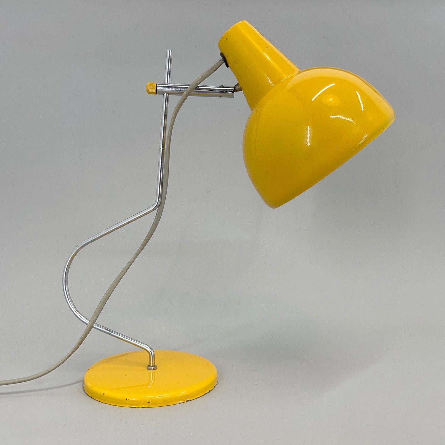 Metal 1960's Desk Lamp Designed by Josef Hůrka, Czechoslovakia For Sale