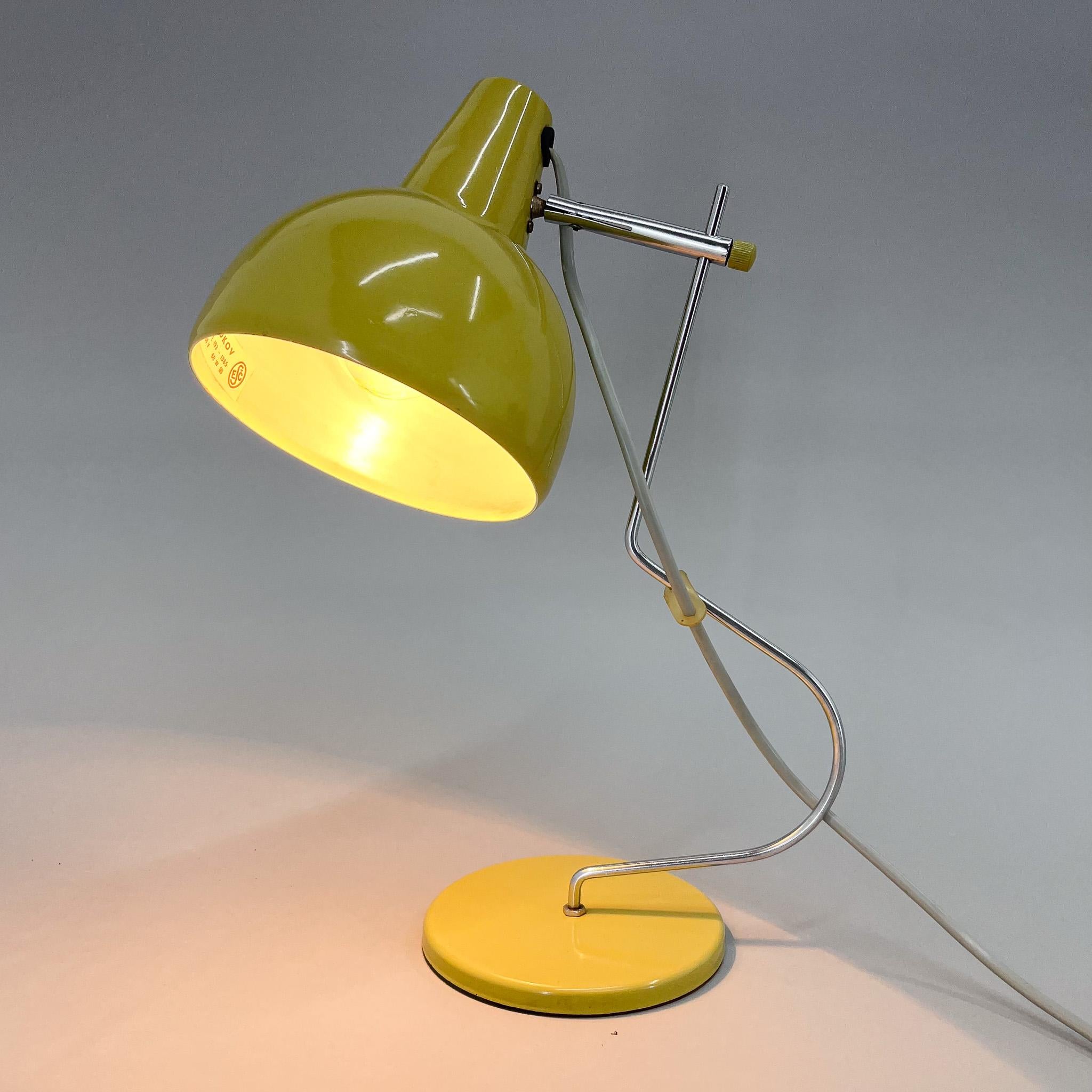 Mid-Century Modern 1960's Desk Lamp Designed by Josef Hůrka for Lidokov, Czechoslovakia For Sale