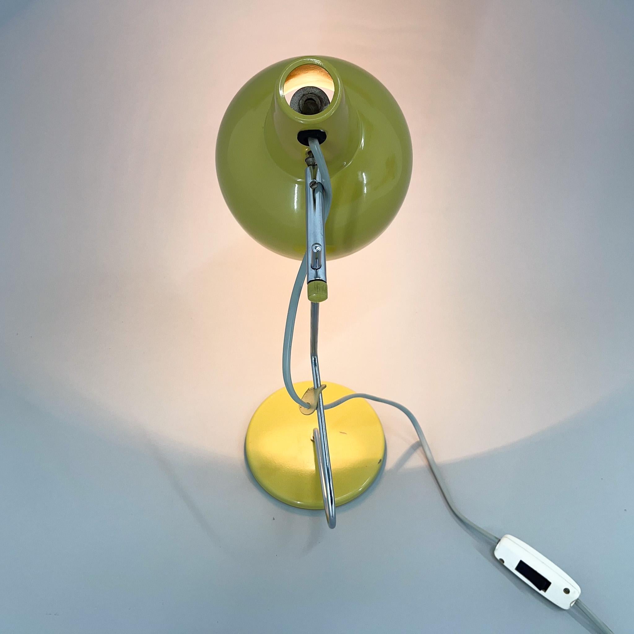 Metal 1960's Desk Lamp Designed by Josef Hůrka for Lidokov, Czechoslovakia For Sale