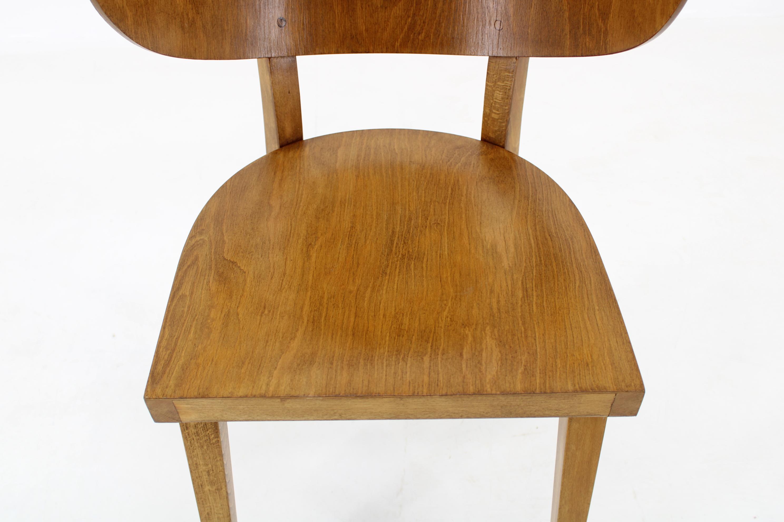 1960s Desk or Side Beech Chair by Ton, Czechoslovakia For Sale 4