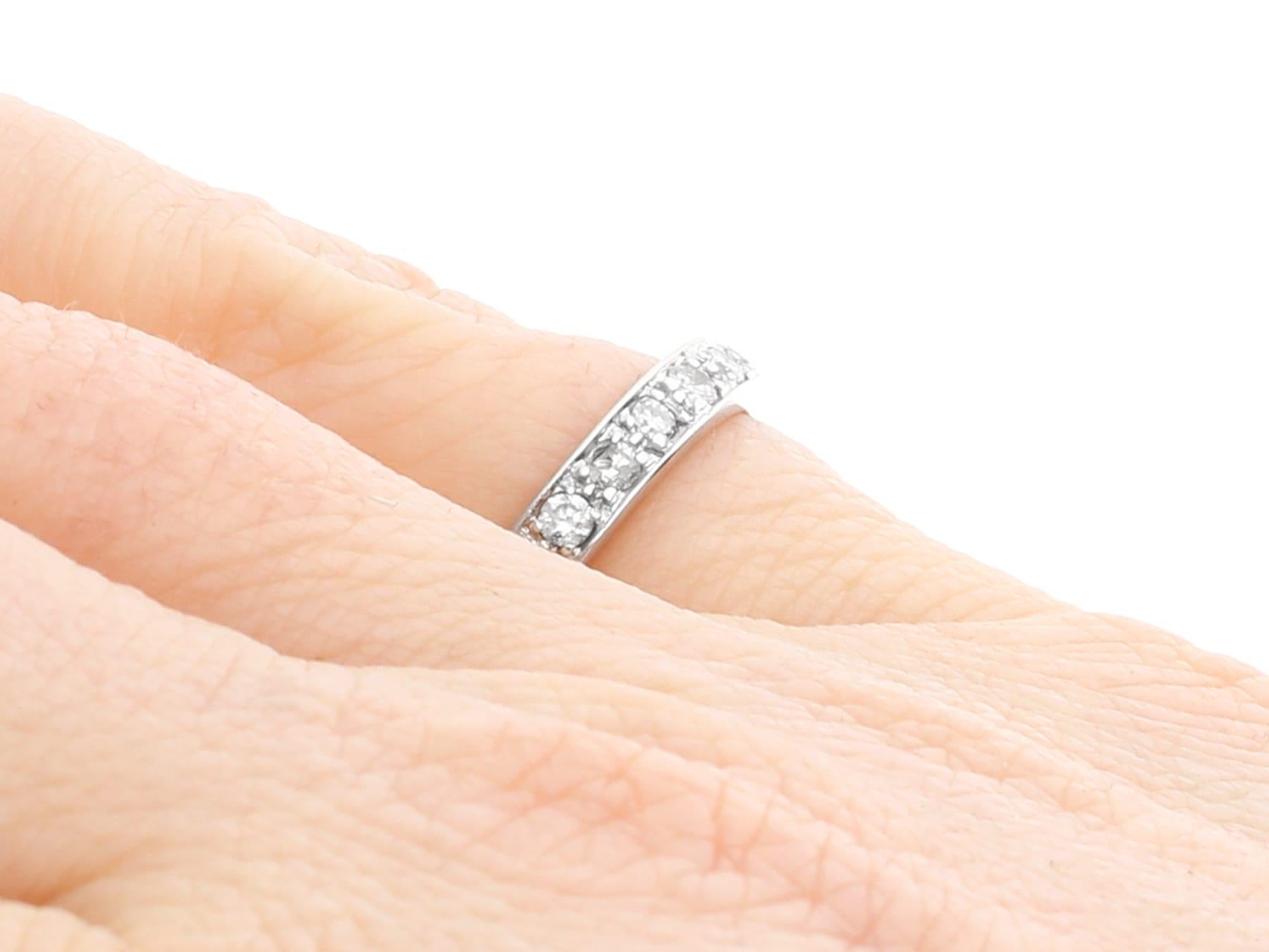 Women's or Men's 1960s Diamond and White Gold Full Eternity Engagement Ring For Sale