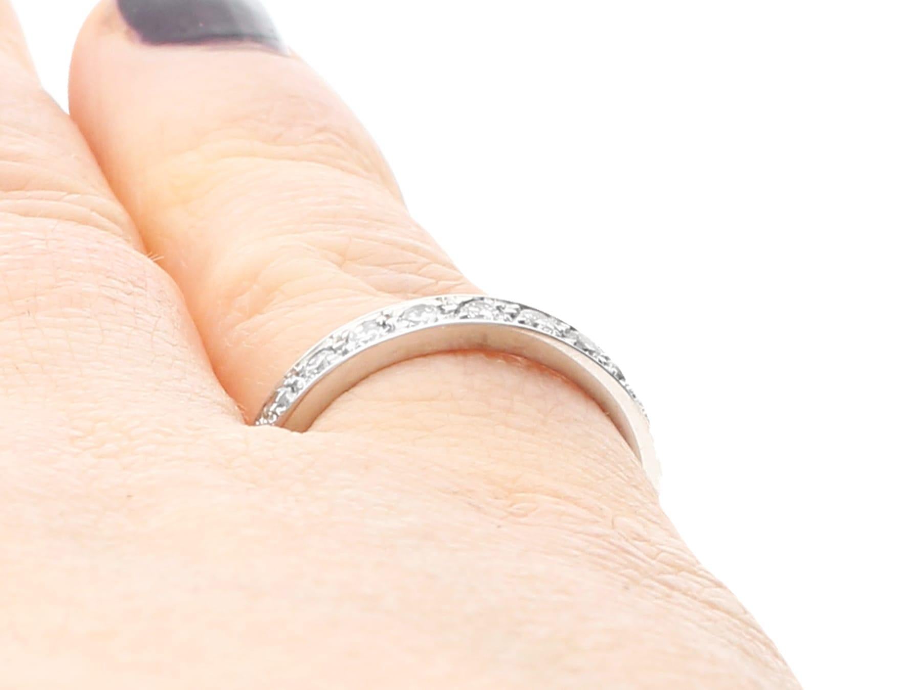 1960s Diamond and White Gold Full Eternity Engagement Ring For Sale 1