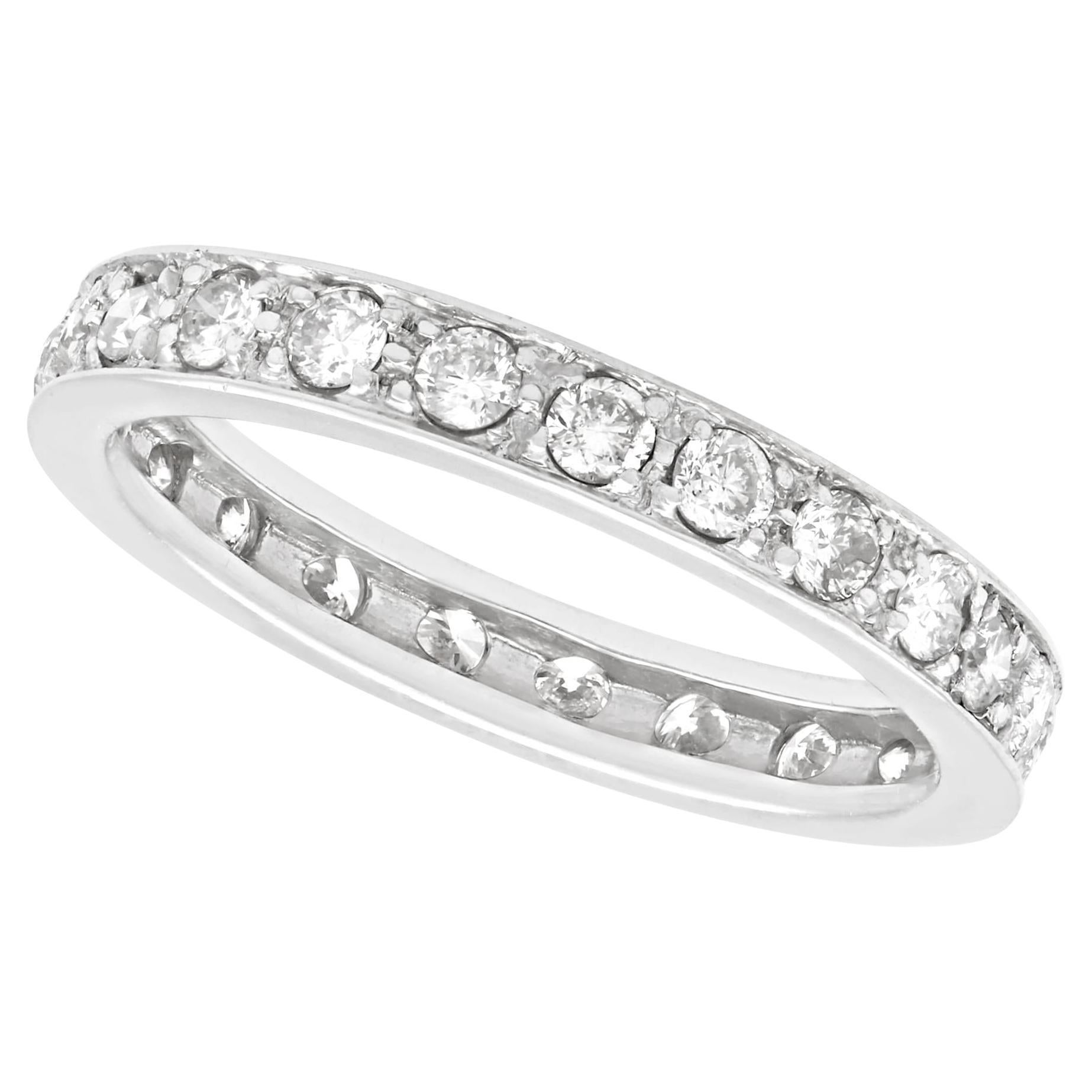 1960s Diamond and White Gold Full Eternity Engagement Ring