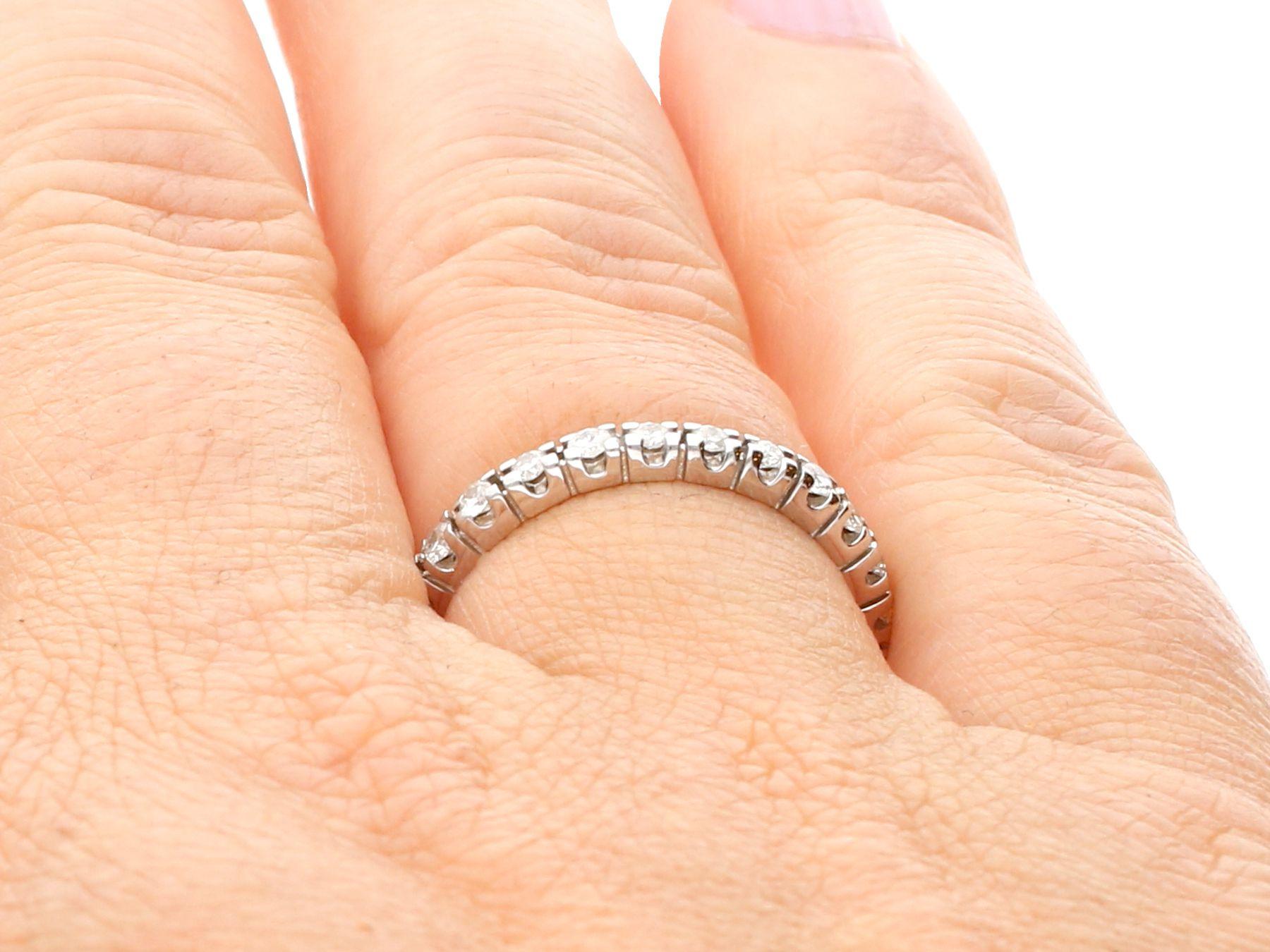 Women's or Men's 1960s Diamond and White Gold Full Eternity Engagement Ring For Sale