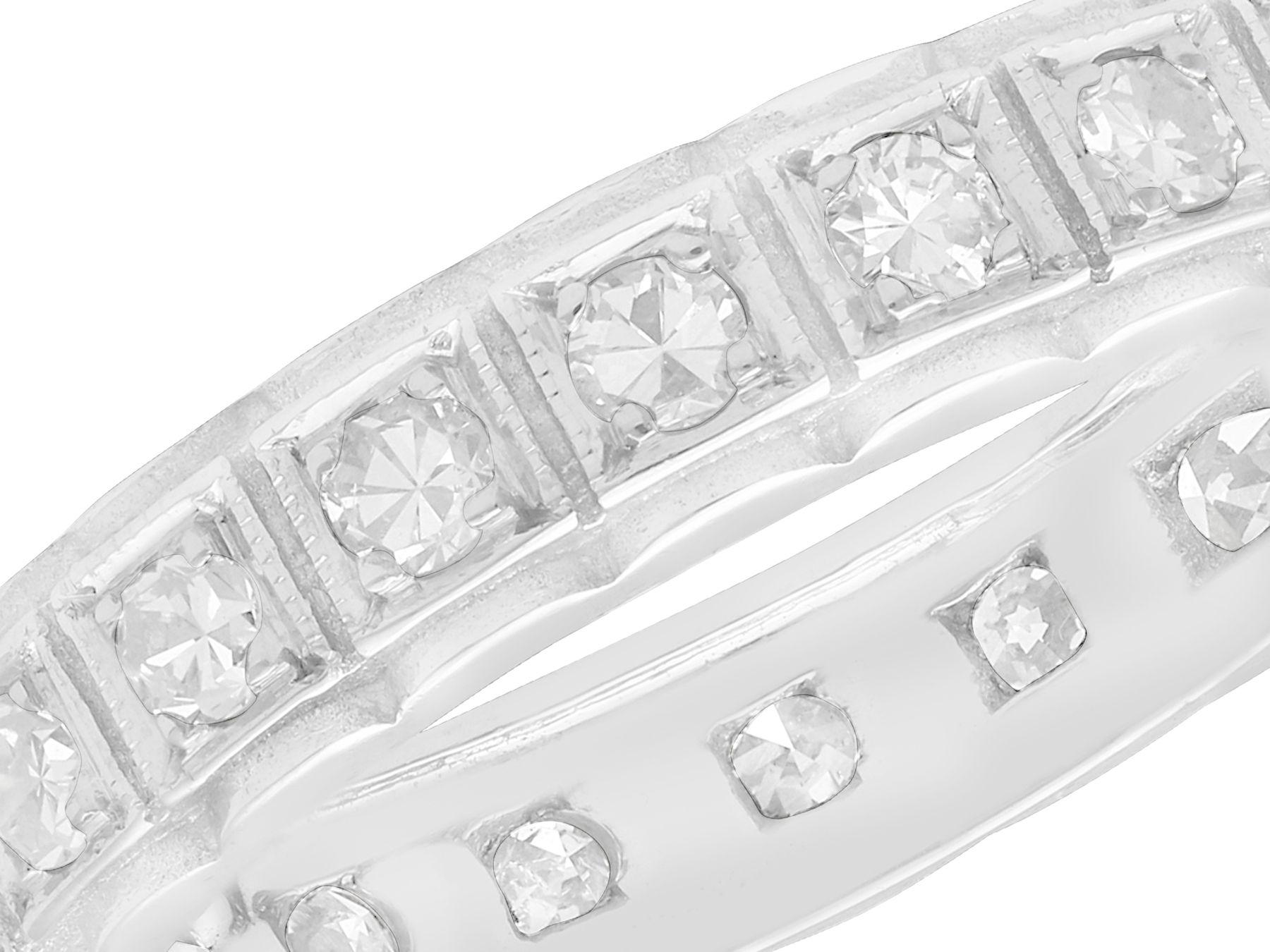 Round Cut 1960s Diamond and White Gold Full Eternity Ring For Sale