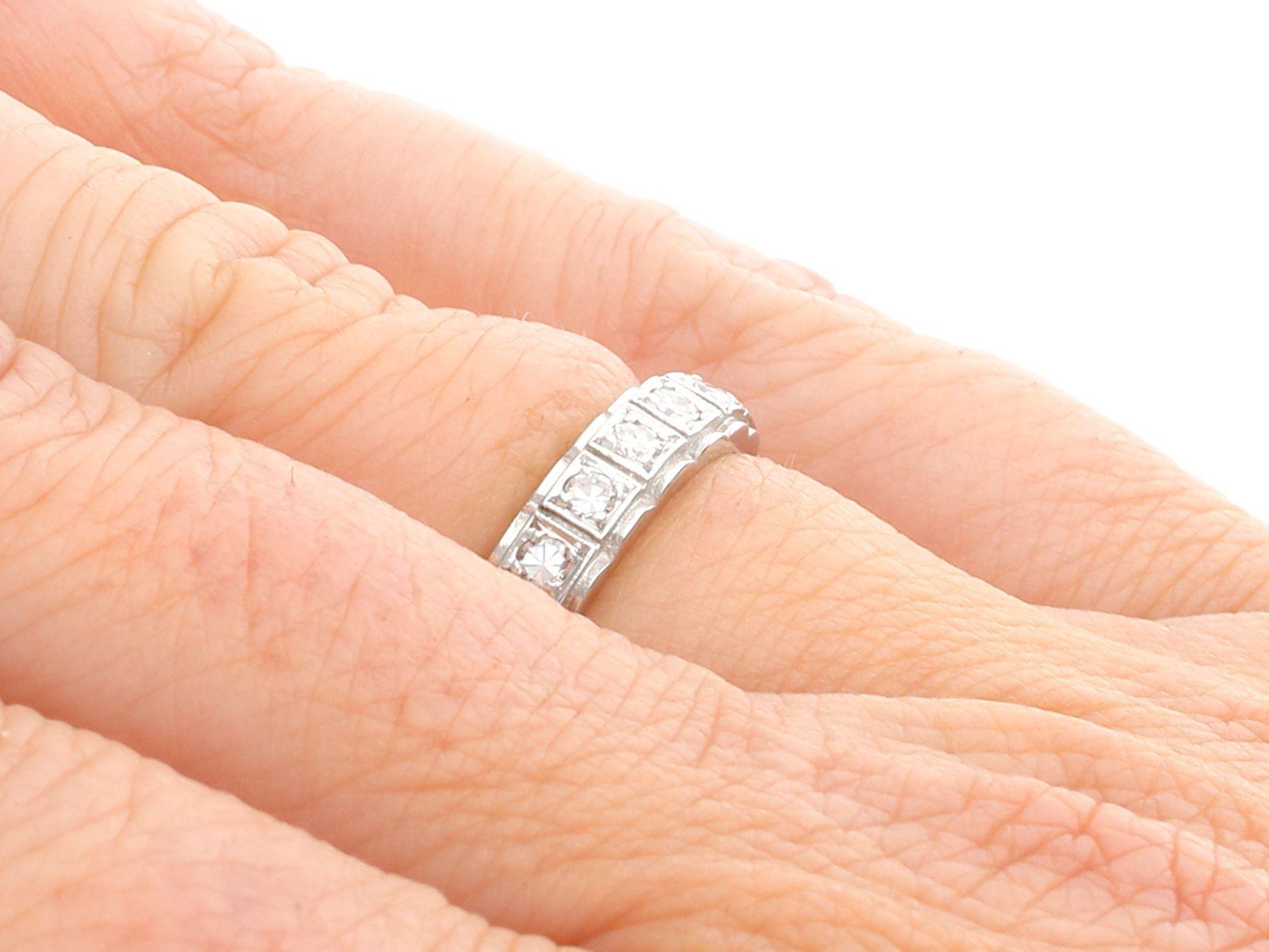1960s Diamond and White Gold Full Eternity Ring For Sale 2