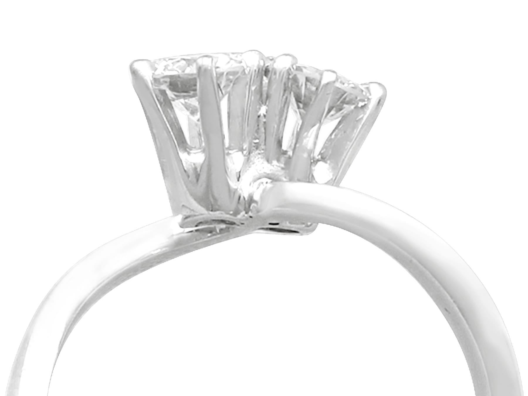 A fine and impressive vintage 0.50 carat diamond twist ring in 18 karat white gold; part of our 1960s jewelry and estate jewelry collections.

This fine and impressive 1960s diamond twist ring has been crafted in 18k white gold.

The pierced