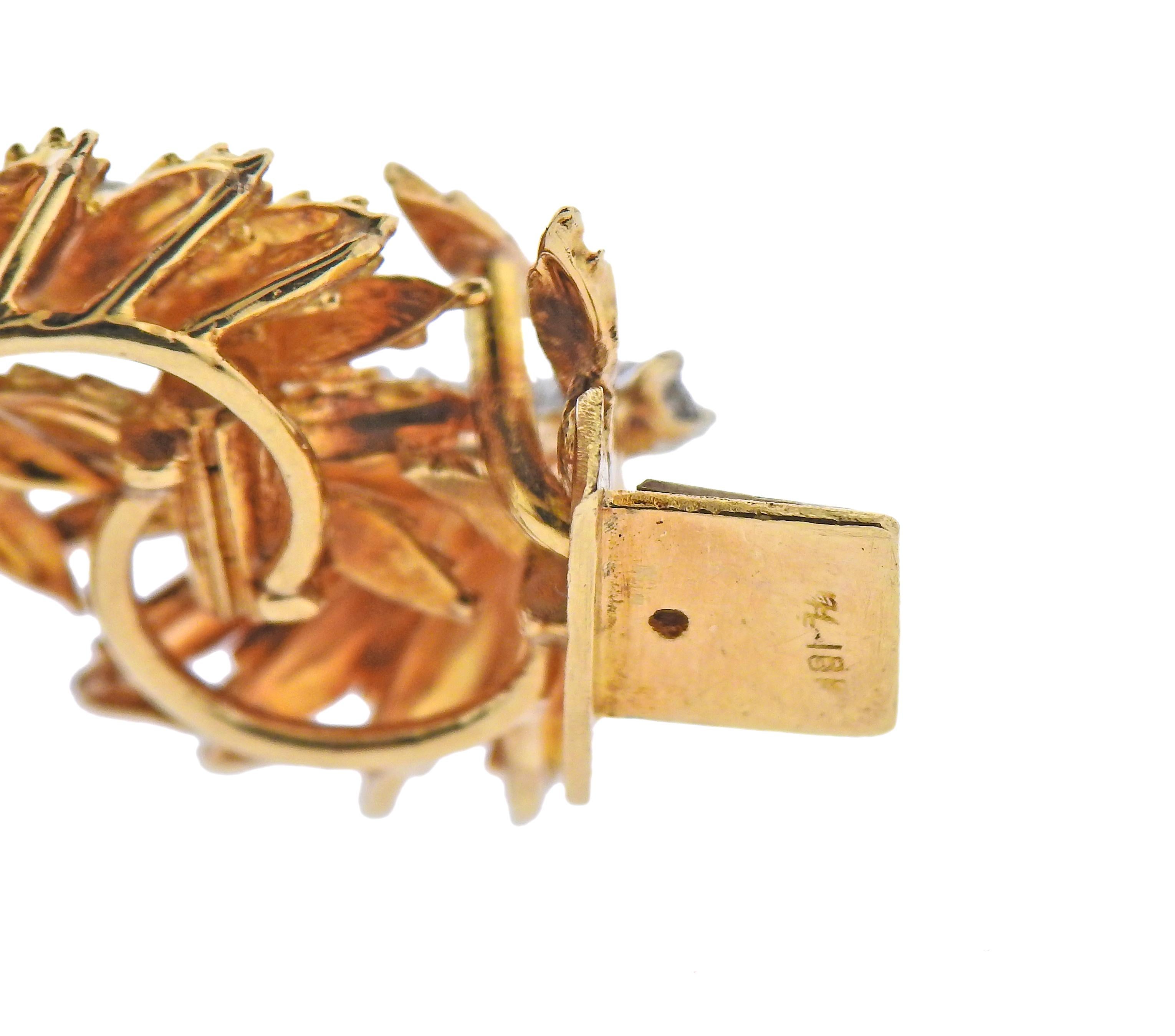 Bracelet en or avec diamants des années 1960 Pour femmes en vente