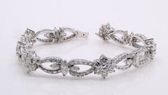 Pulsera de cóctel de platino con diamantes de los años 60