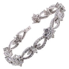 Bracelet de cocktail en platine et diamants des années 1960