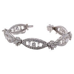 1960S  Bracelet cocktail en platine et diamants