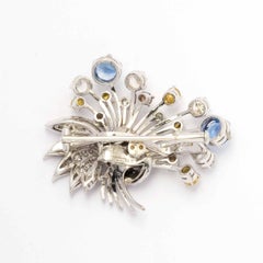 1960s Diamond & Sapphire Brooch – G. Petochi Roma