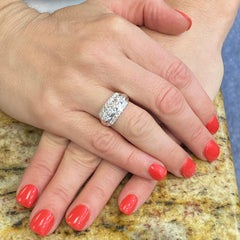 1960s Diamond Vintage White Gold Wedding Anniversary Band Ring