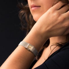 1960s Diamonds 18 Karat White Gold Ladies Marvin Watch