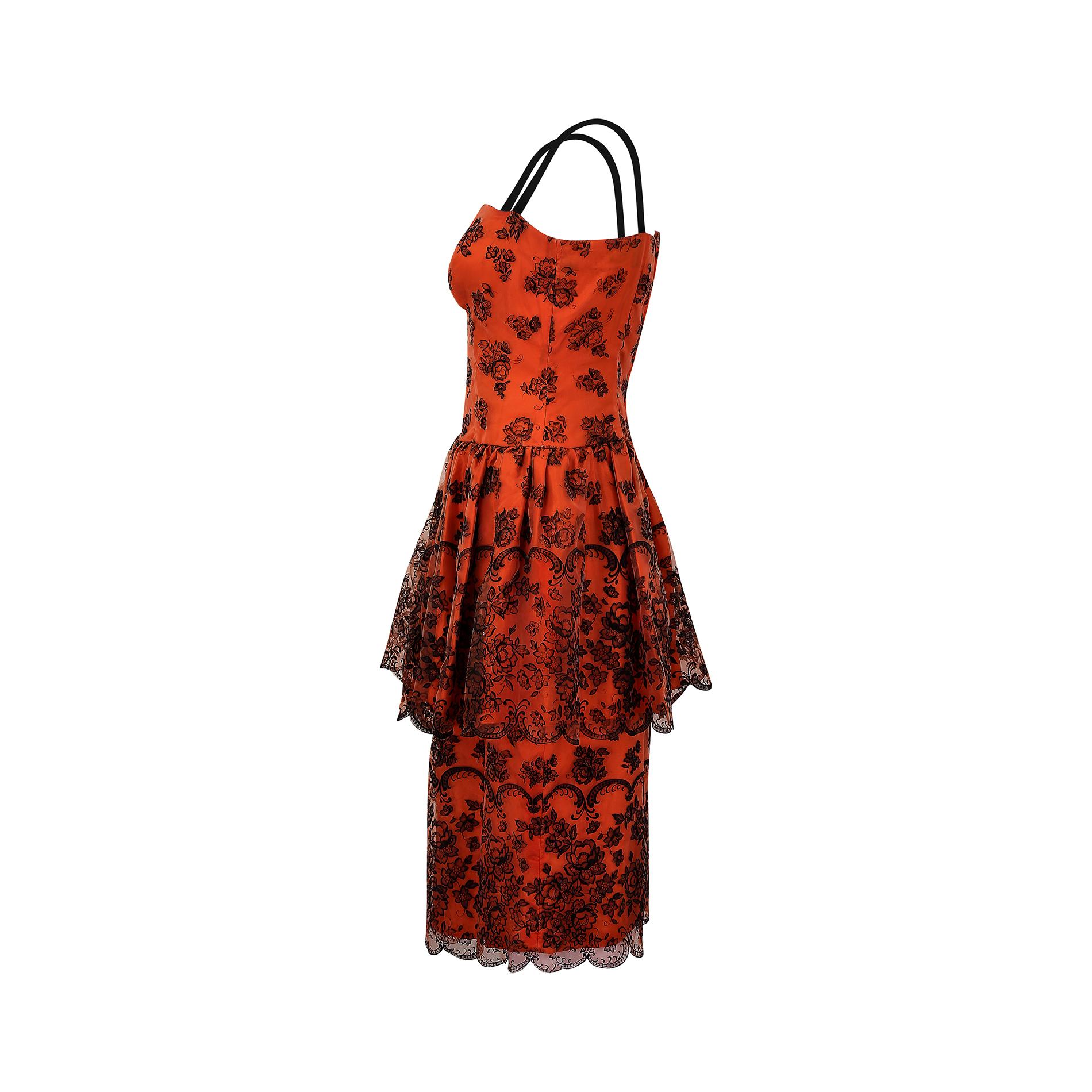 roxanne flocked ruffled tulle mini dress