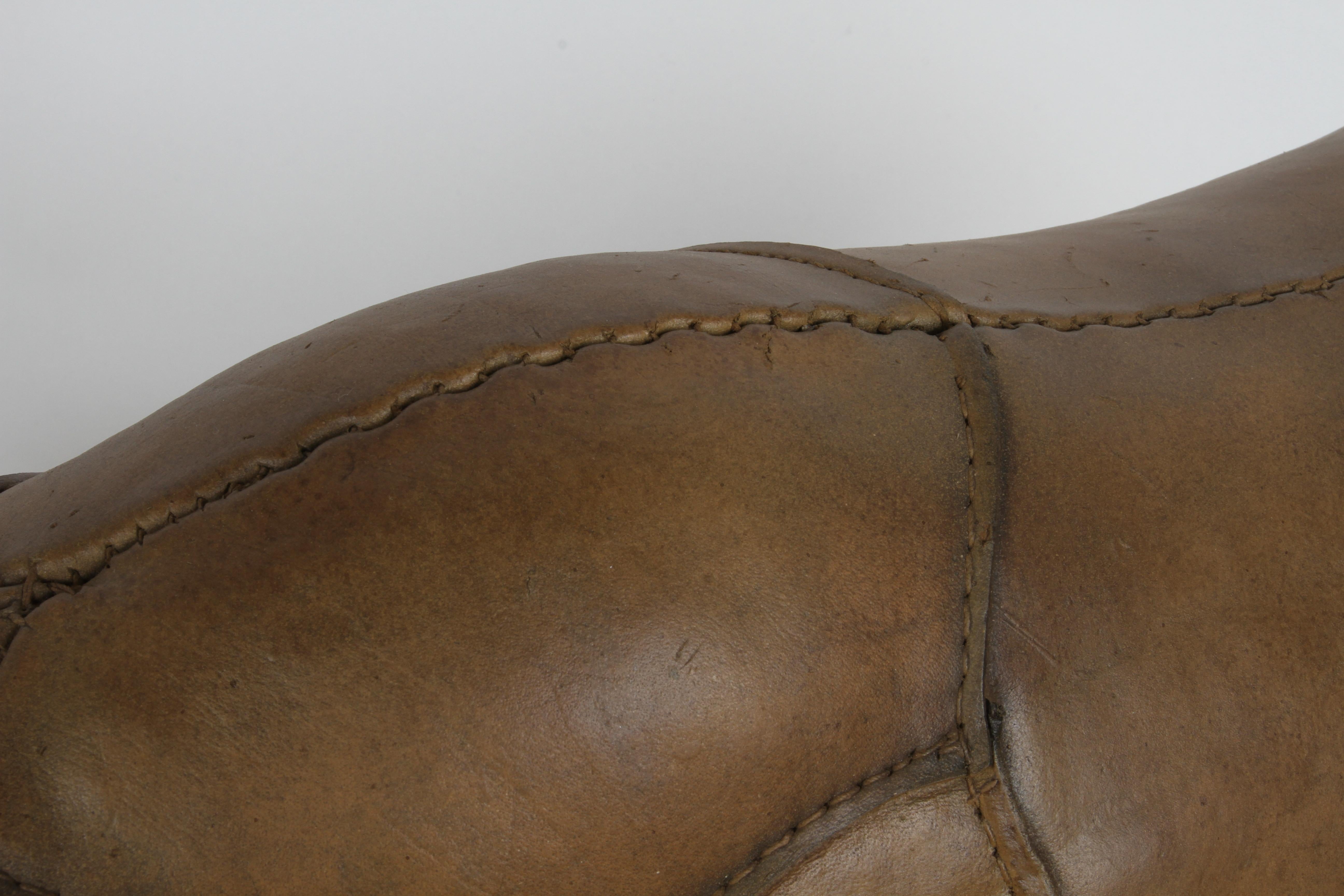1960s Dimitri Omersa Leather Rhino Retailed by Abercrombie & Fitch - Restored For Sale 8