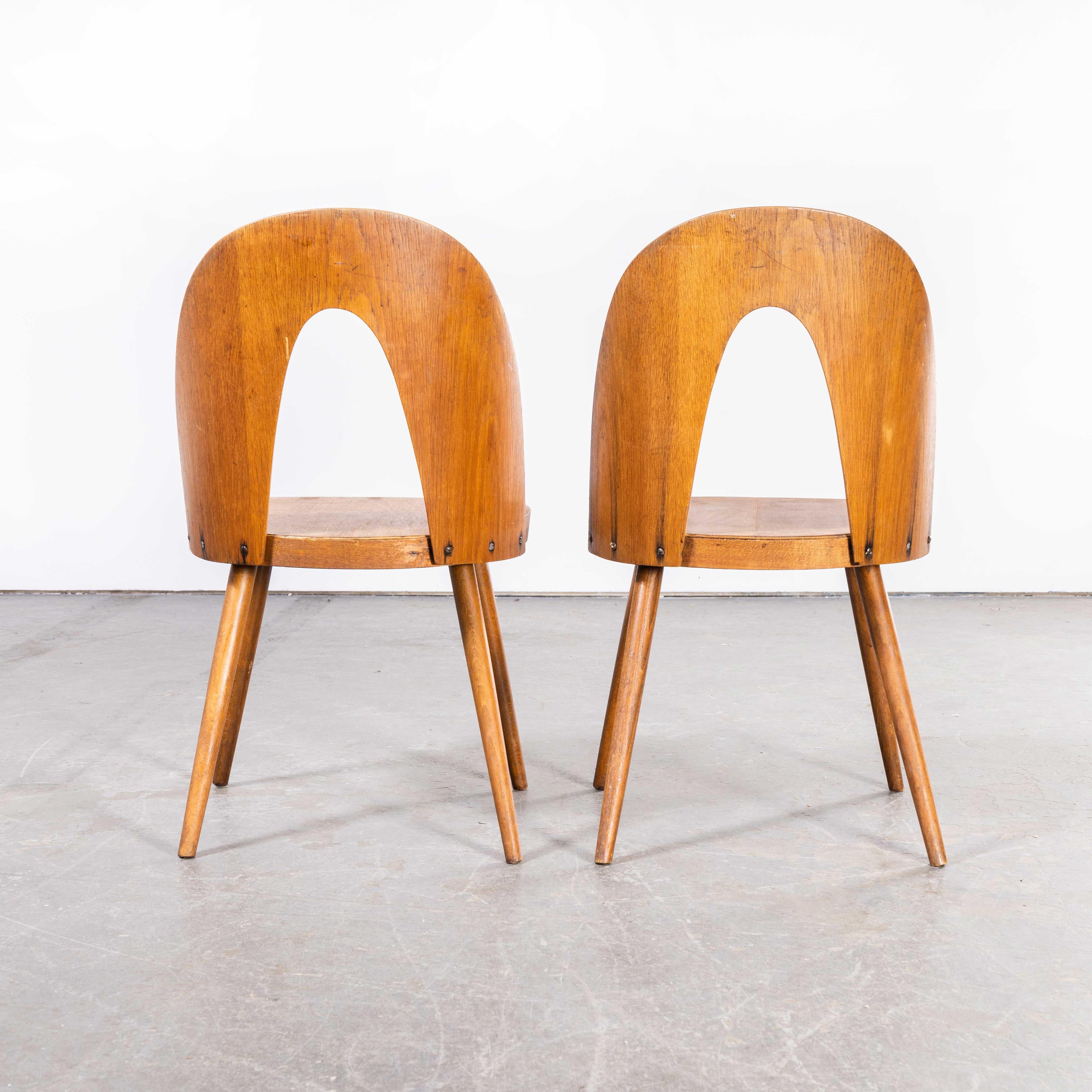 Czech 1960's Dining Chairs by Antonin Suman for Ton, Pair
