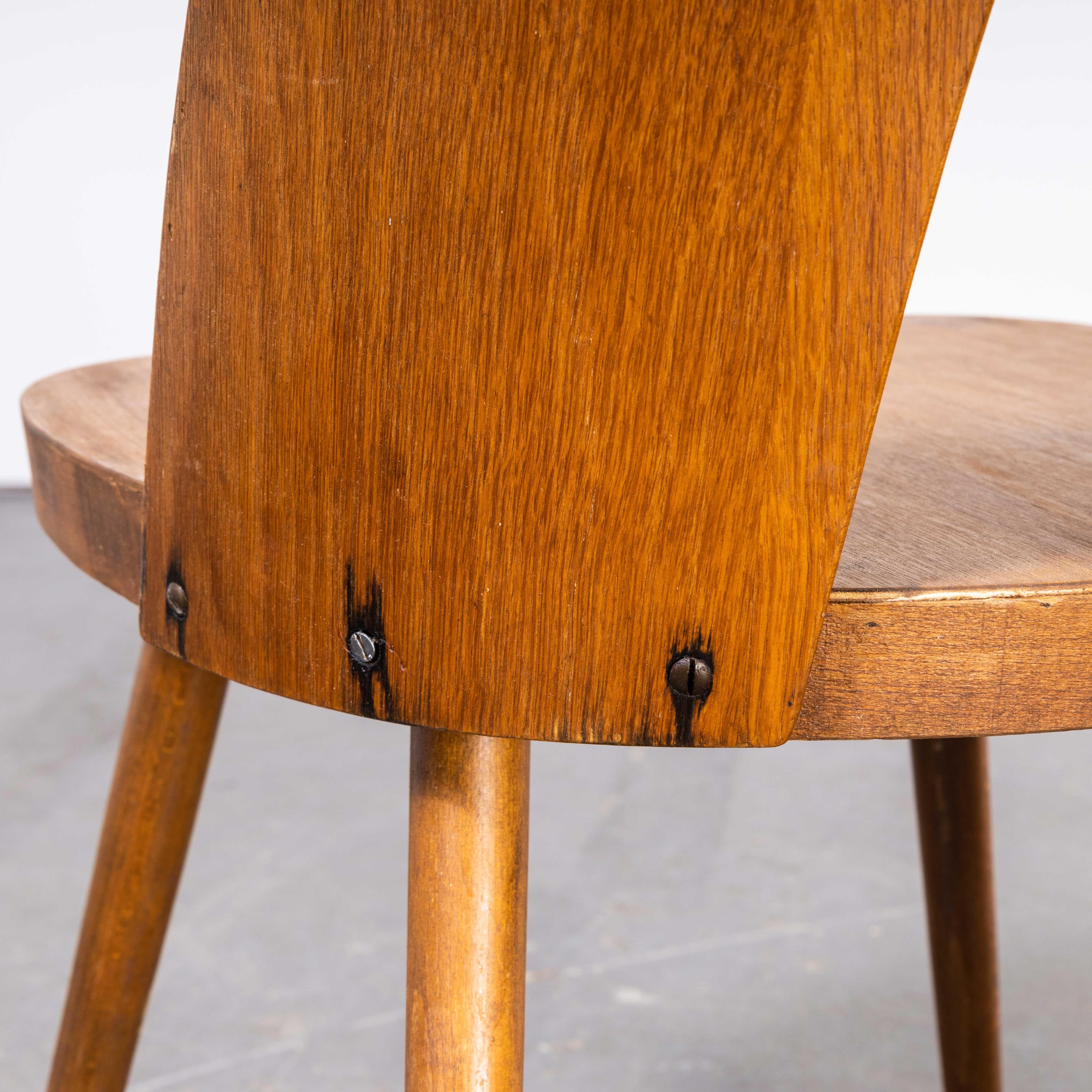 Wood 1960's Dining Chairs by Antonin Suman for Ton, Pair