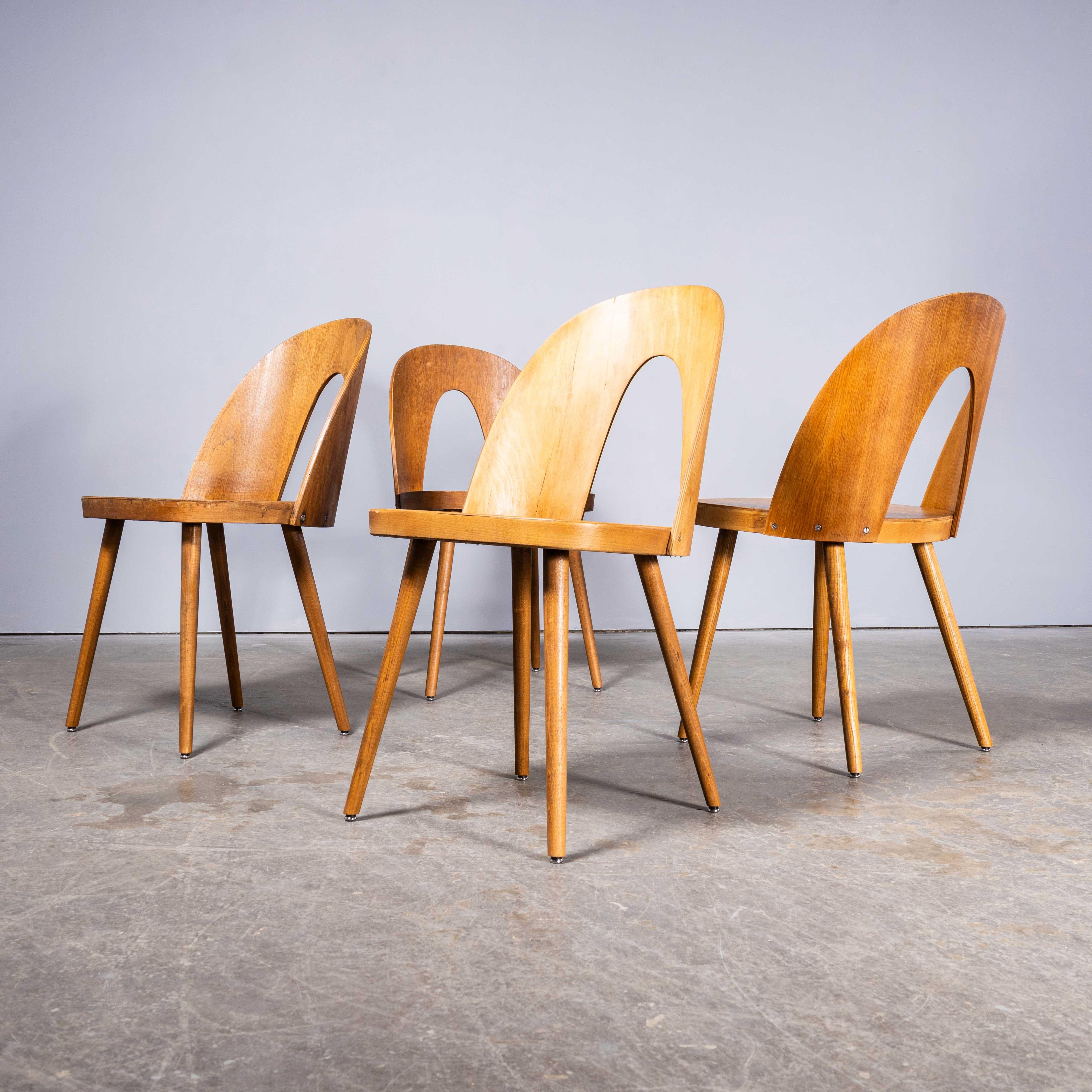 Czech 1960's Dining  Chairs By Antonin Suman For Ton - Set Of Four