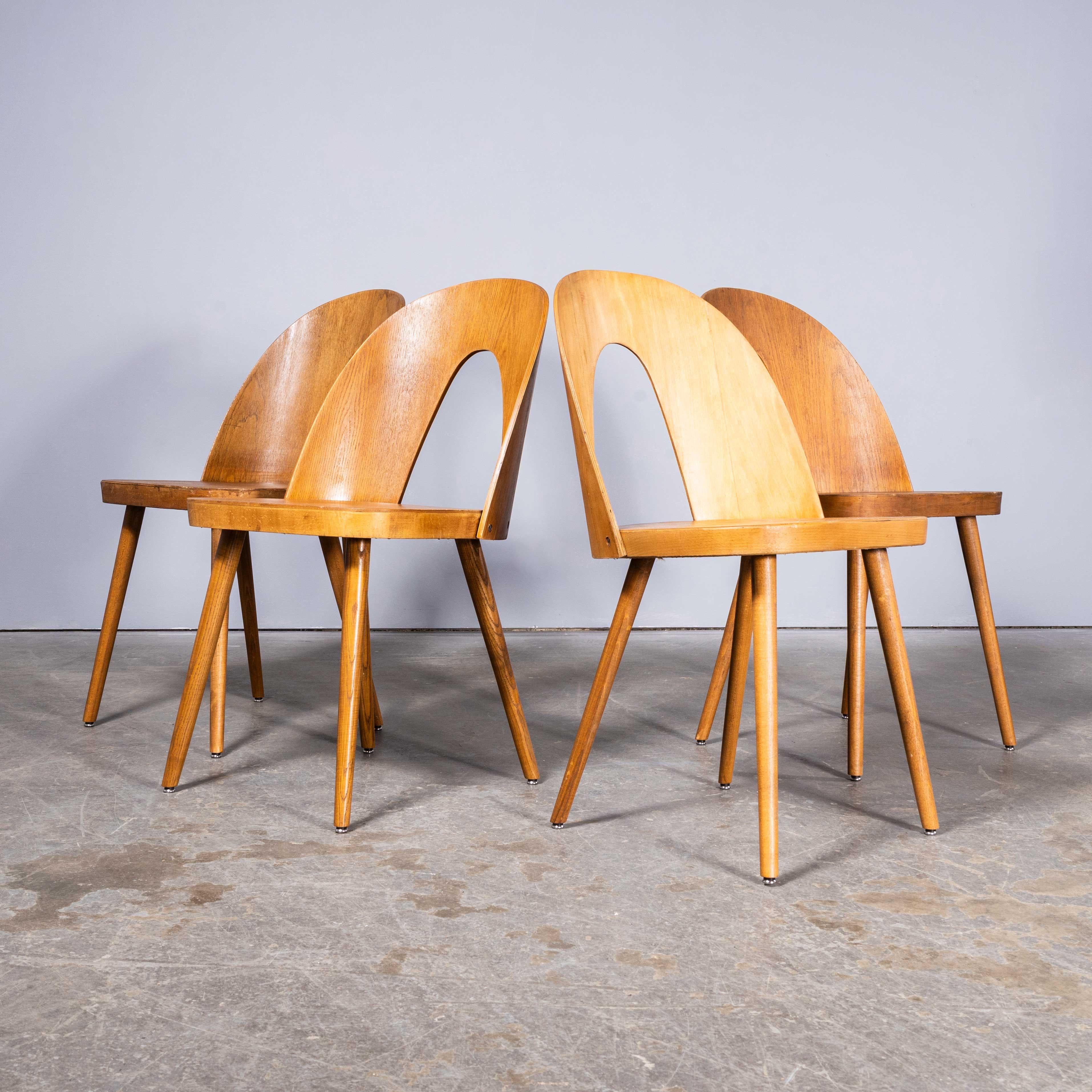 Mid-20th Century 1960's Dining  Chairs By Antonin Suman For Ton - Set Of Four