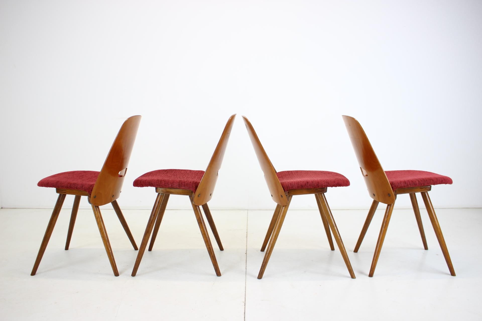Mid-20th Century 1960s Dining Chairs by Frantisek Jirak for Tatra, Set of 4 For Sale