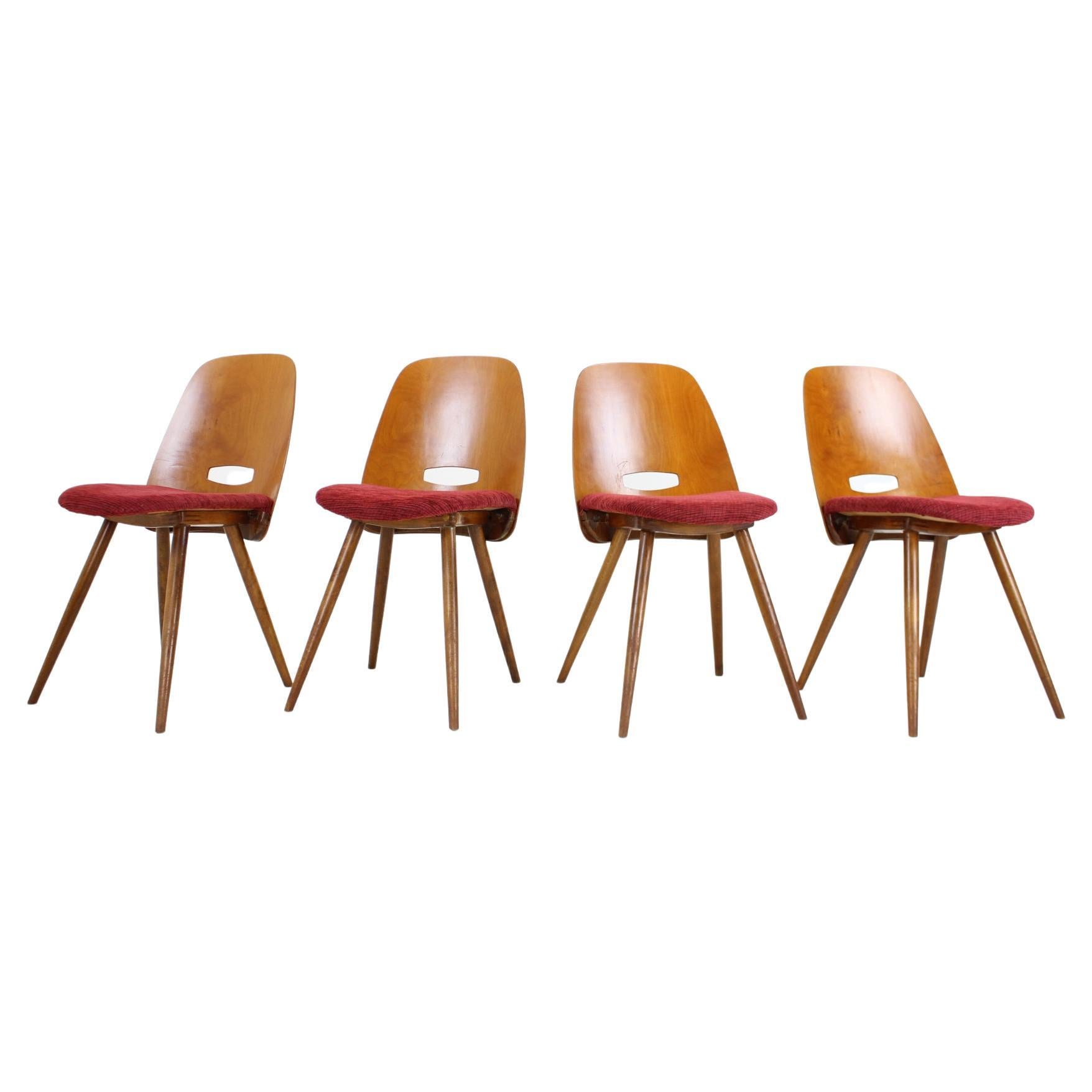 1960s Dining Chairs by Frantisek Jirak for Tatra, Set of 4 For Sale