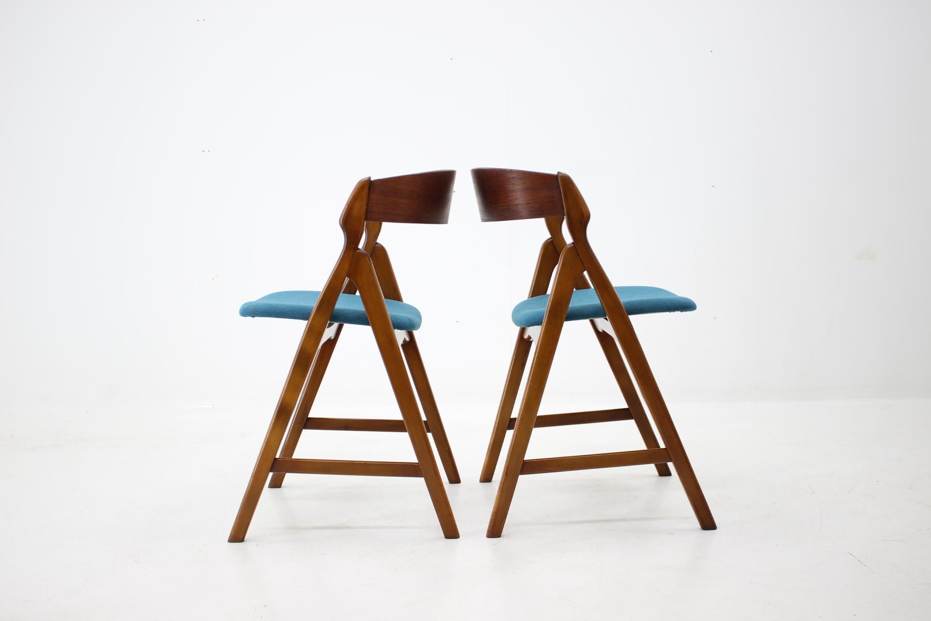 Set of 1960s Dining Chairs by Henning Kjaernulf for Boltinge Støle Møbelfabrik In Good Condition In Praha, CZ