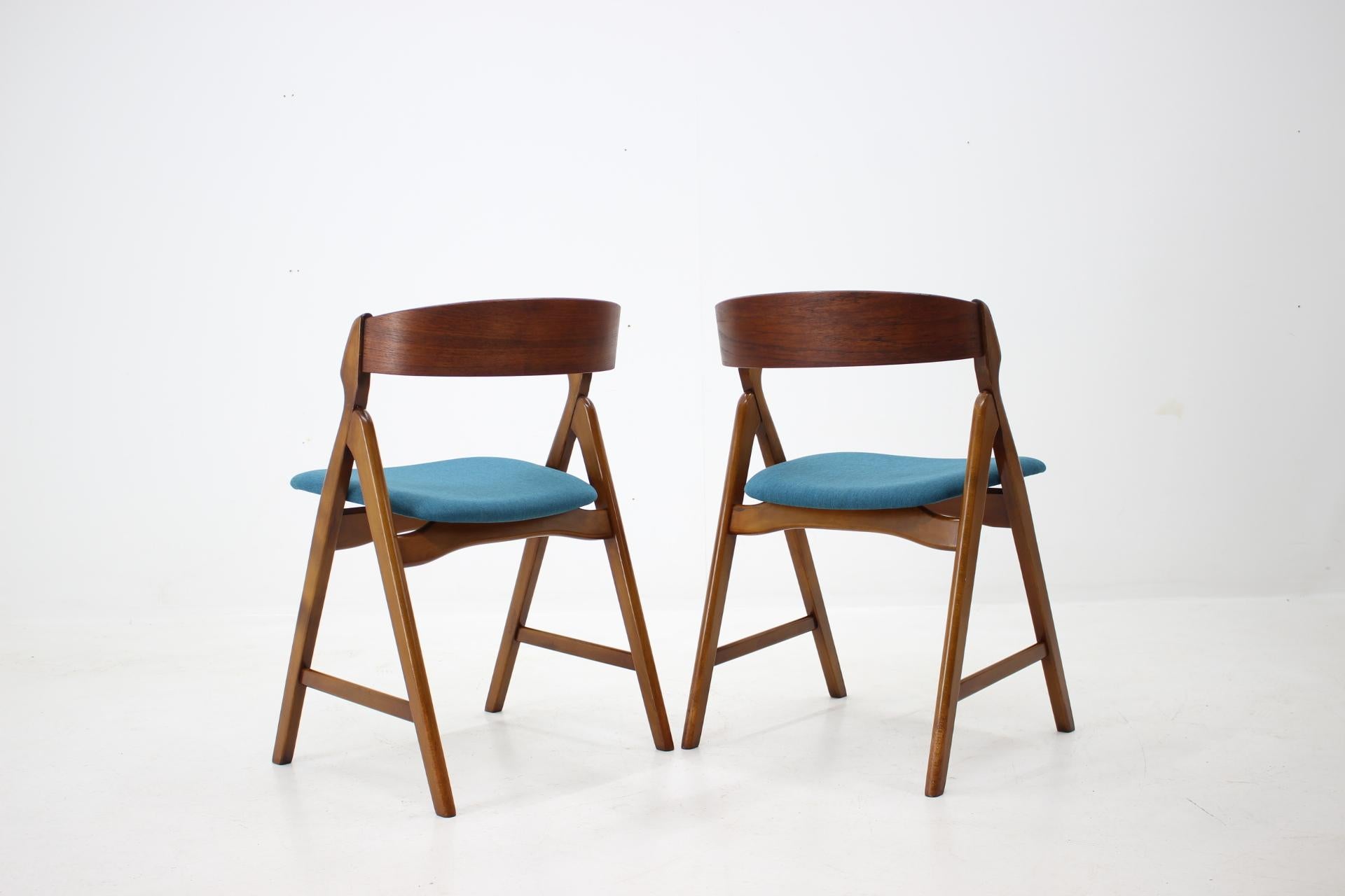Mid-20th Century Set of 1960s Dining Chairs by Henning Kjaernulf for Boltinge Støle Møbelfabrik
