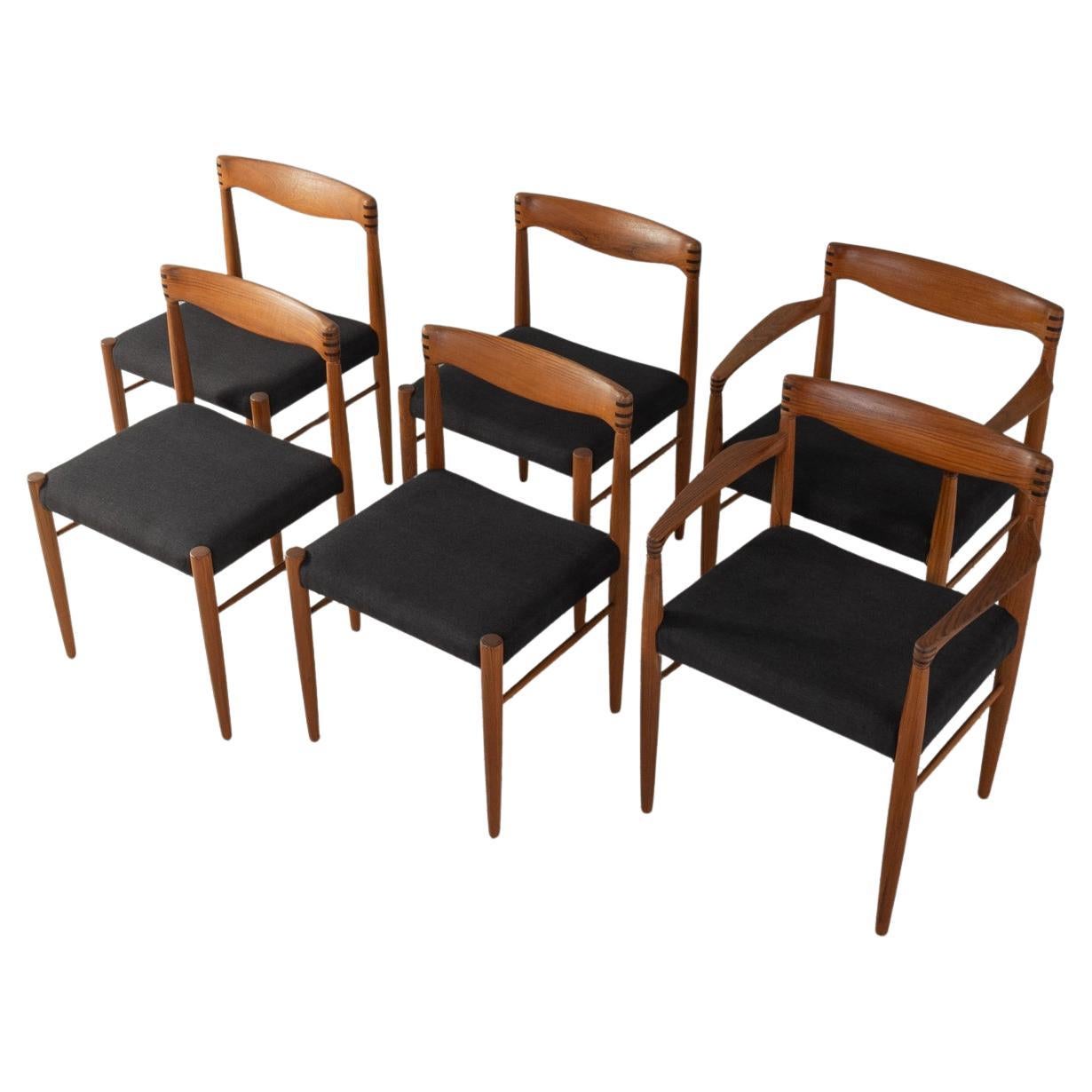 1960s, Dining Chairs from Bramin by H.W. Klein Chair Set