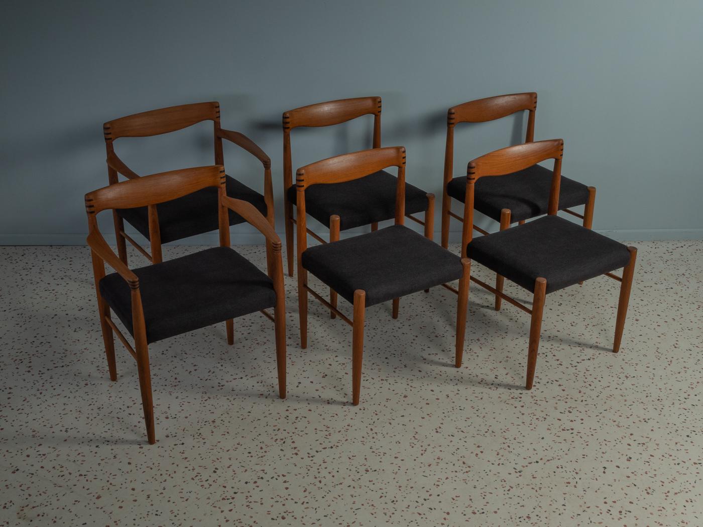 Danois Chaises de salle à manger des années 1960 de Bramin par H.W. Klein en vente