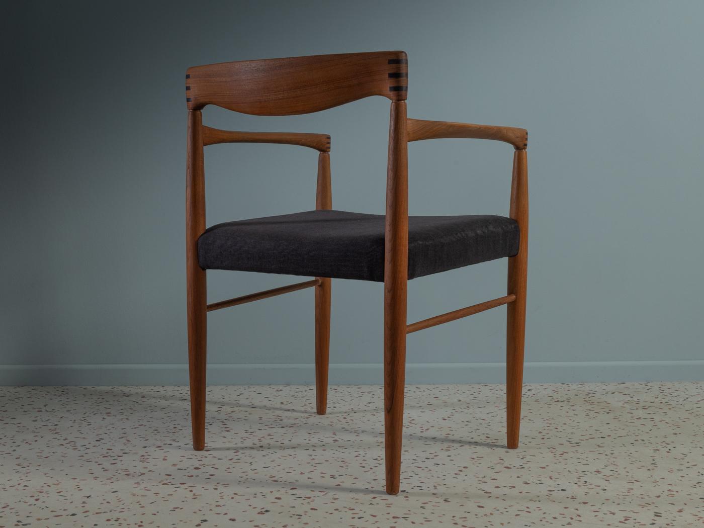 Tissu d'ameublement Chaises de salle à manger des années 1960 de Bramin par H.W. Klein en vente