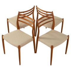 1960s Dining chairs, Niels O. Møller, Model 78