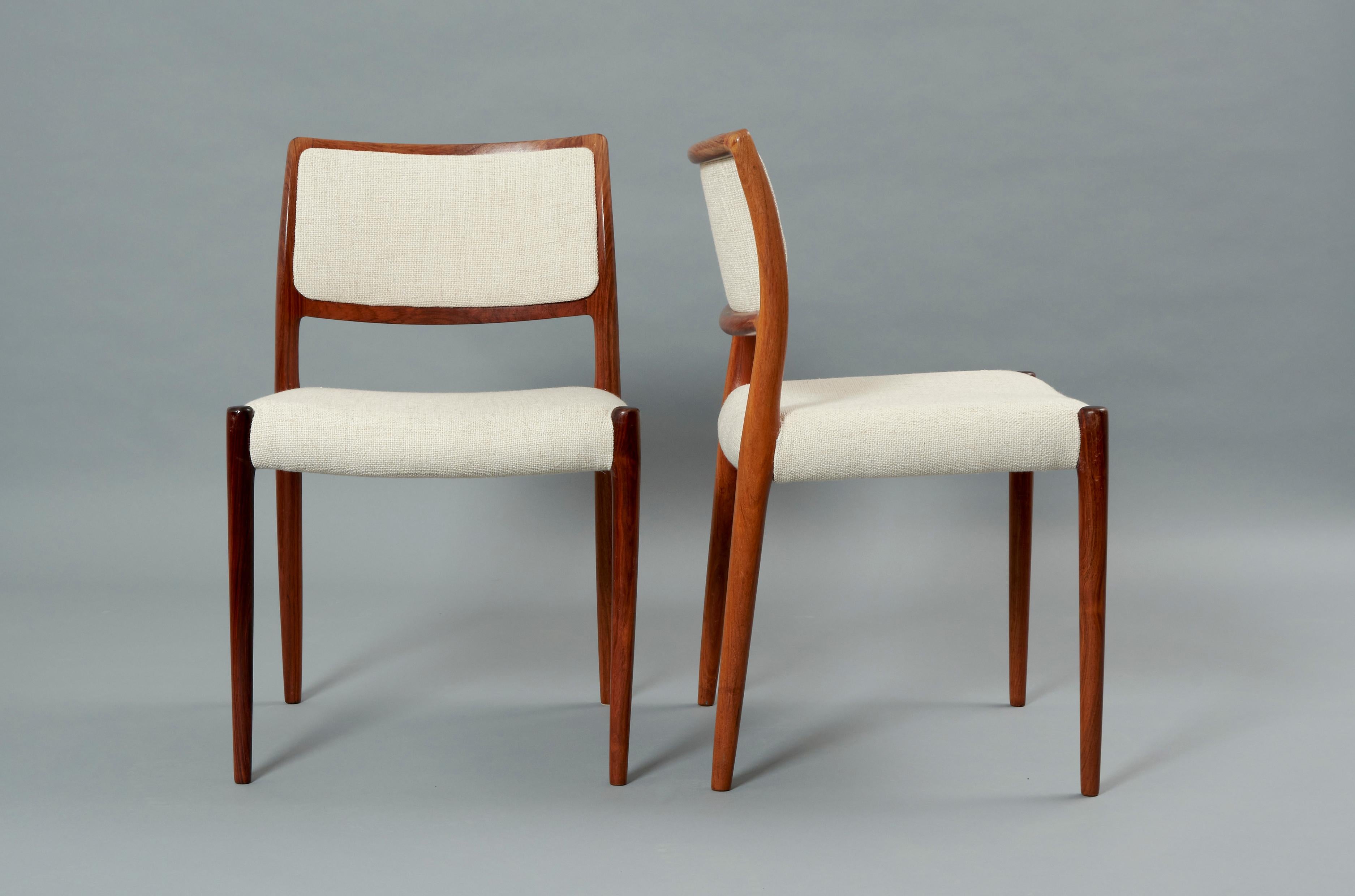 Danish 1960s Dining Chairs Set by Niels Otto Moller