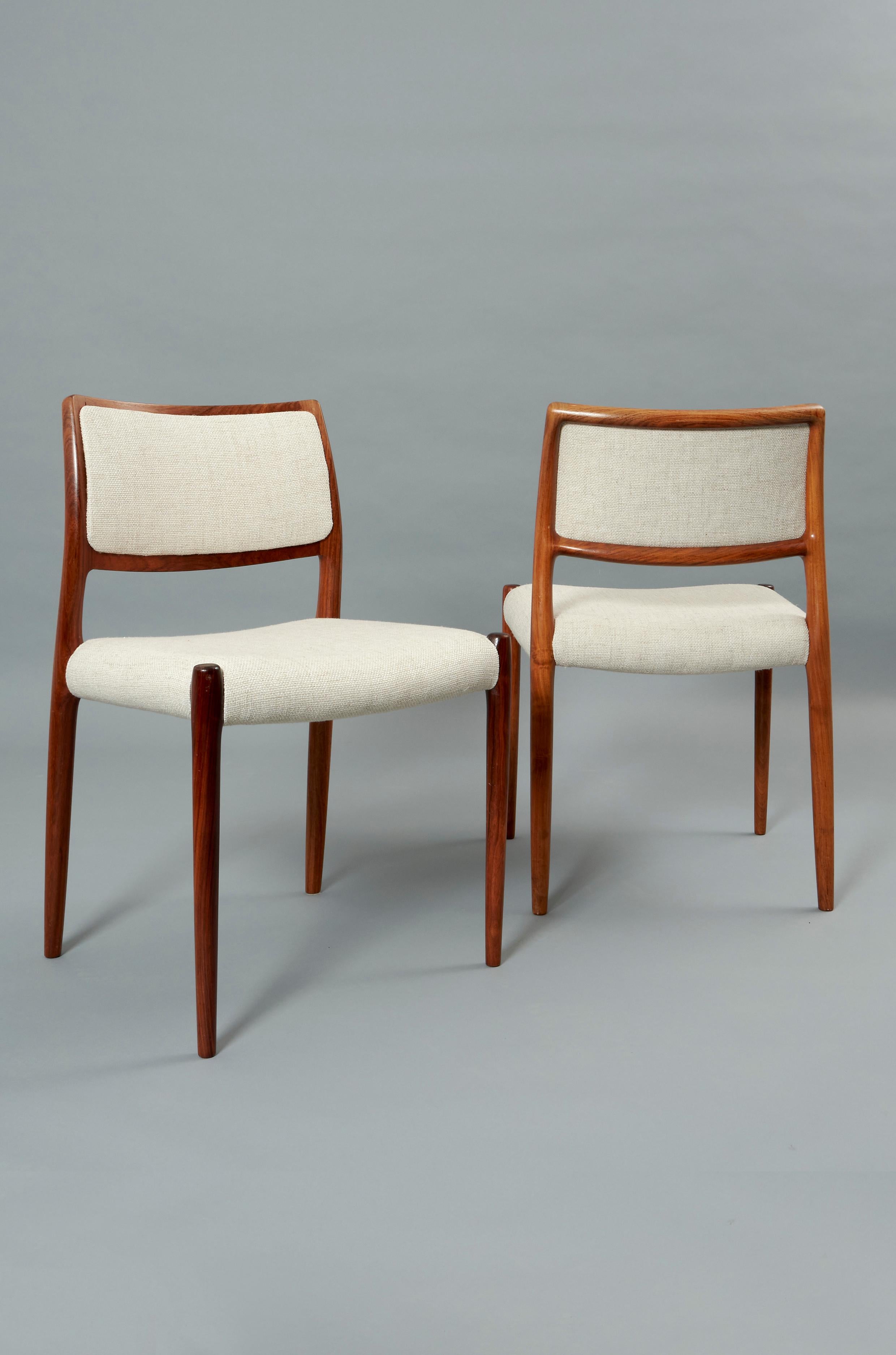 1960s Dining Chairs Set by Niels Otto Moller In Excellent Condition In Madrid, ES