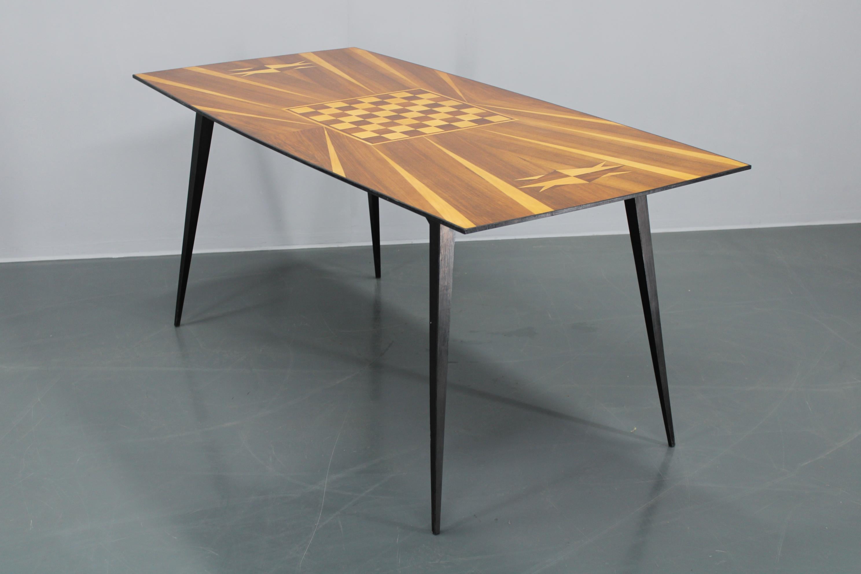 1960s Dining Chess Table , Czechoslovakia For Sale 8