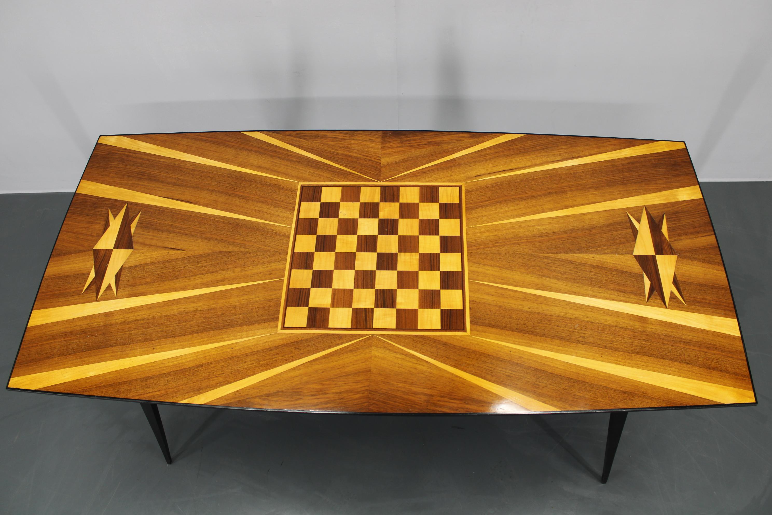 Mid-Century Modern 1960s Dining Chess Table , Czechoslovakia For Sale