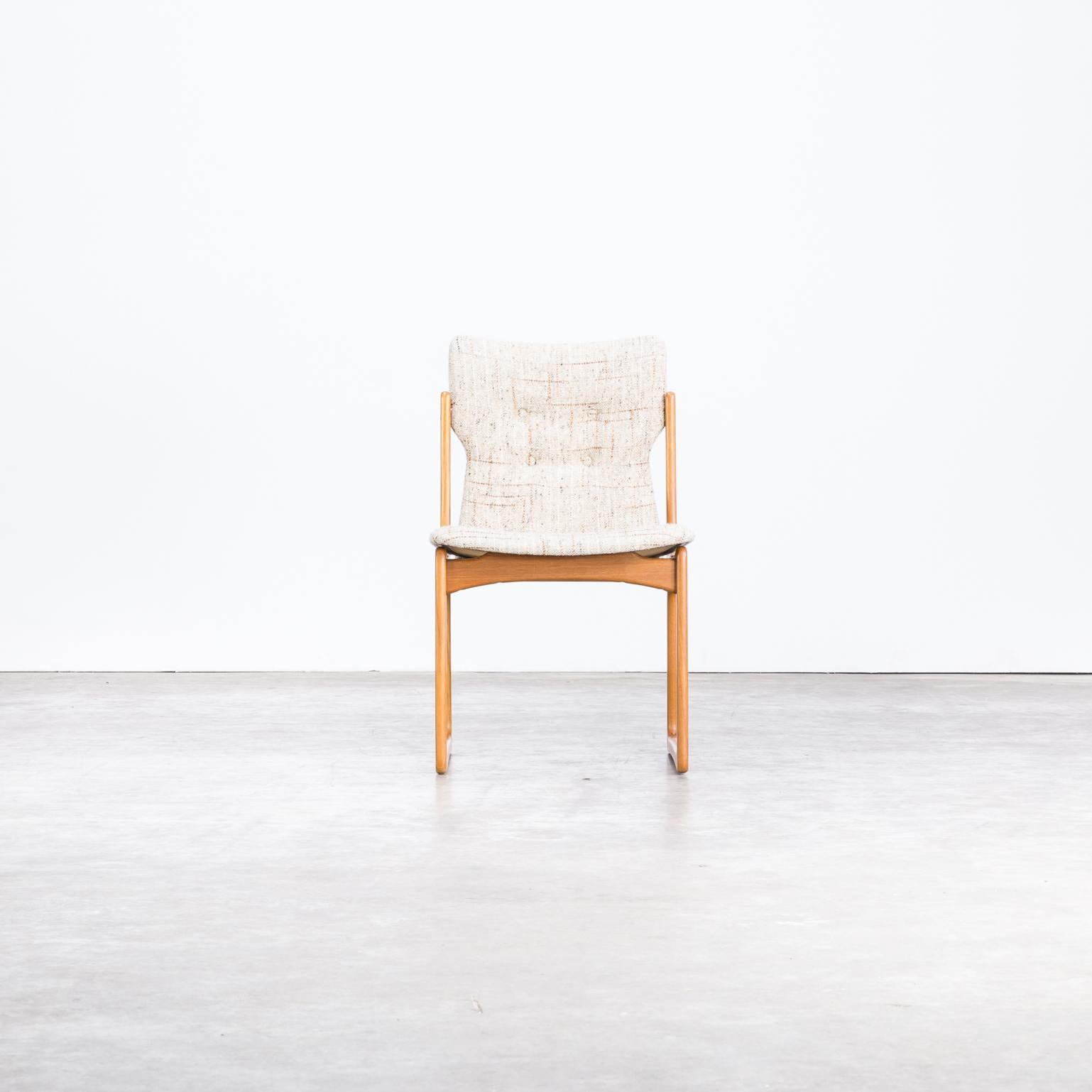 Fabric 1960s Dining Room Chair for Vamdrup Stolefabrik Denmark Set of 5 For Sale
