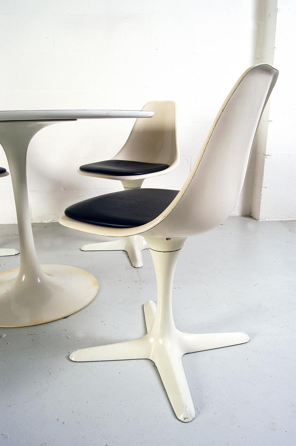 Mid-20th Century 1960s White Space Age Dining Room Suite by Maurice Burke for Arkana Midcentury