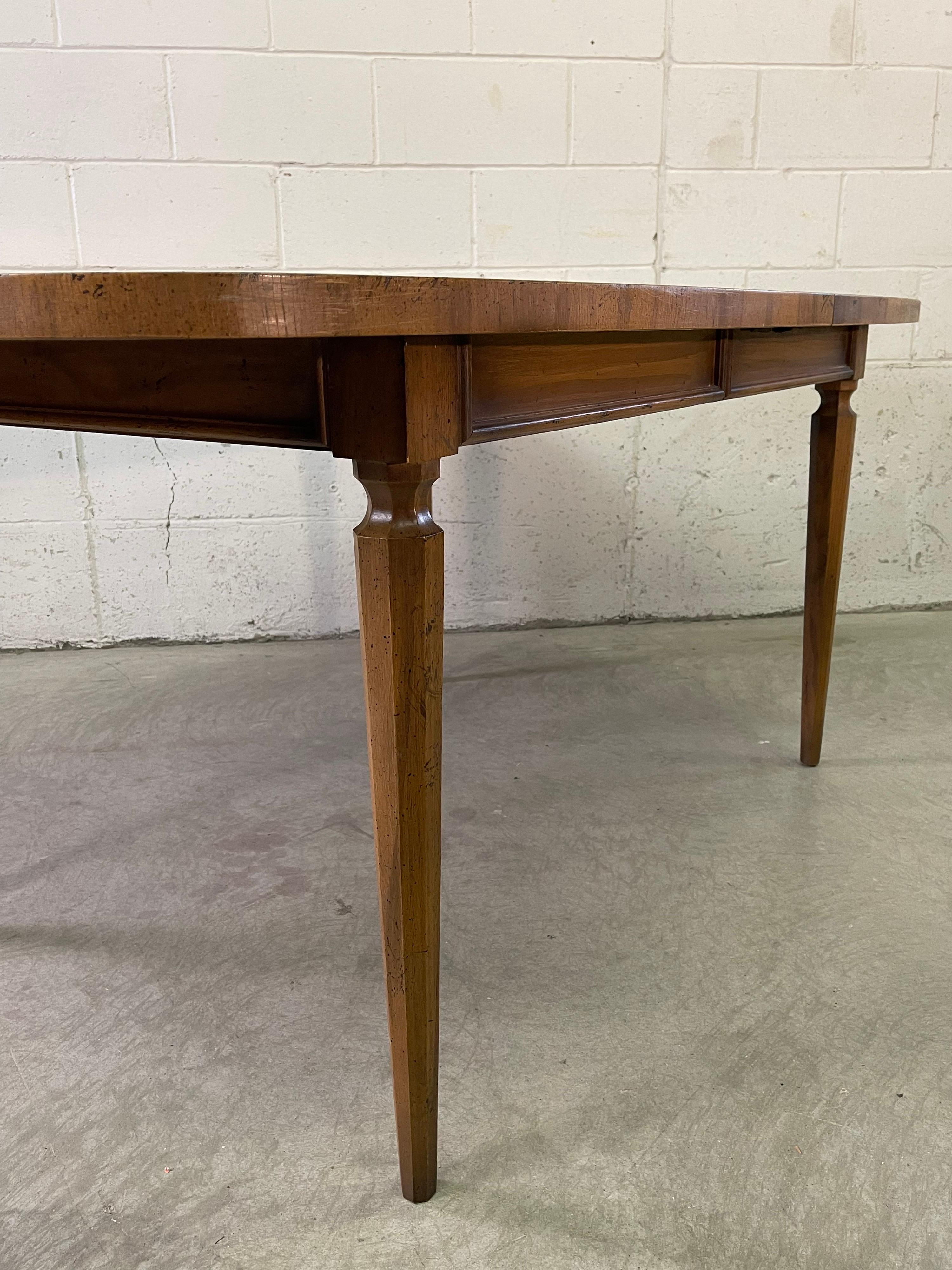 Mid-Century Modern 1960s Dining Table with 8 Chairs