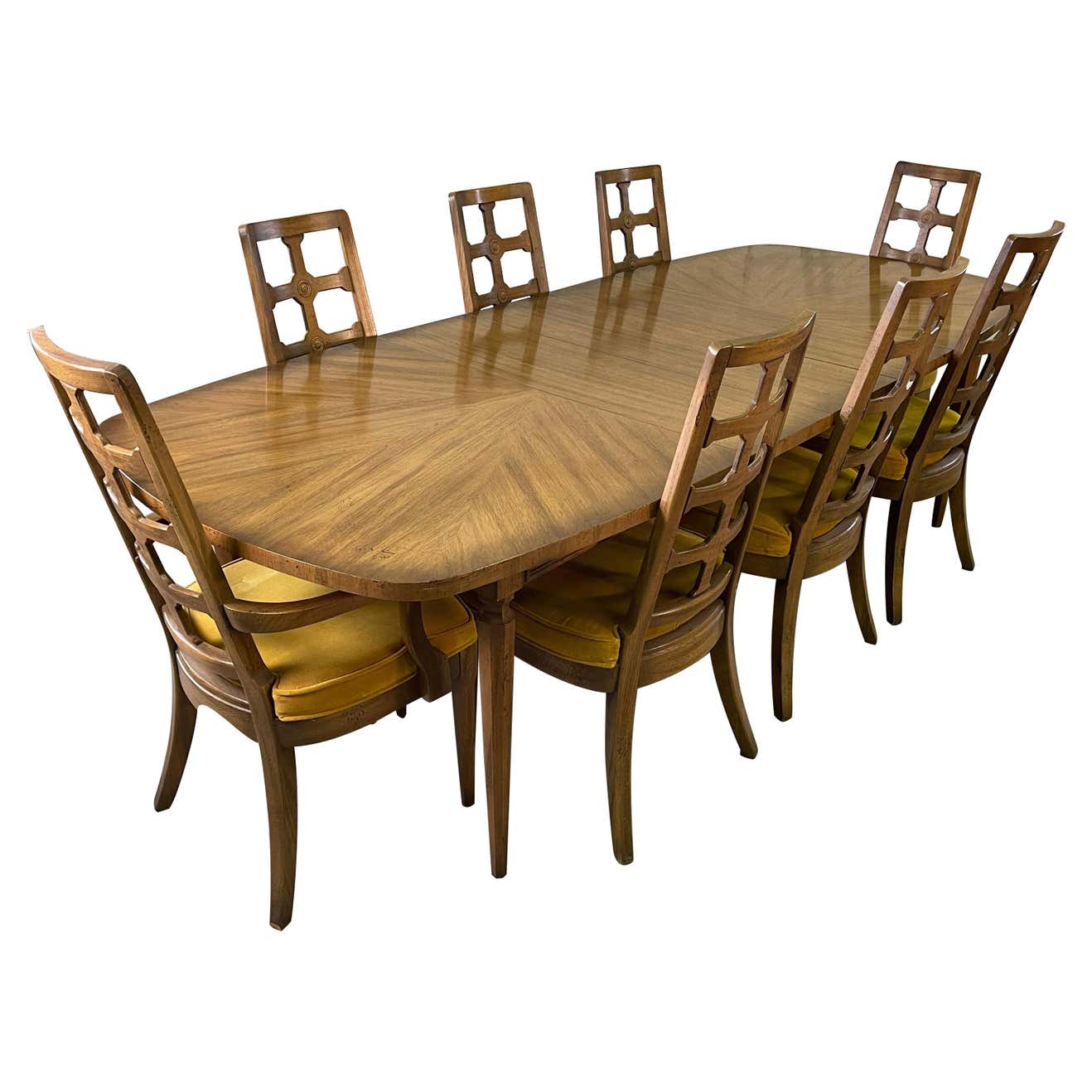 1960s Dining Table with 8 Chairs at 1stDibs