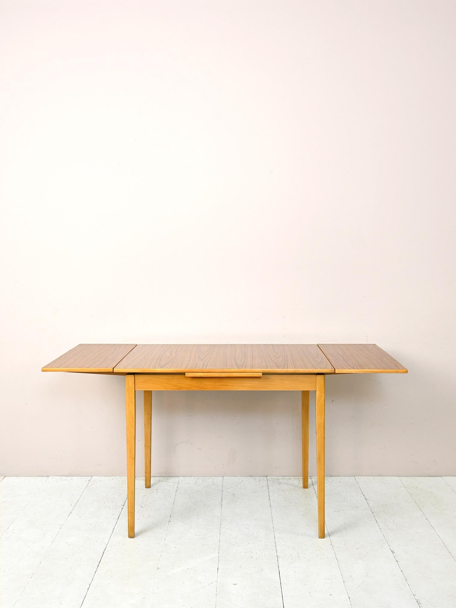 wood dining table with formica top