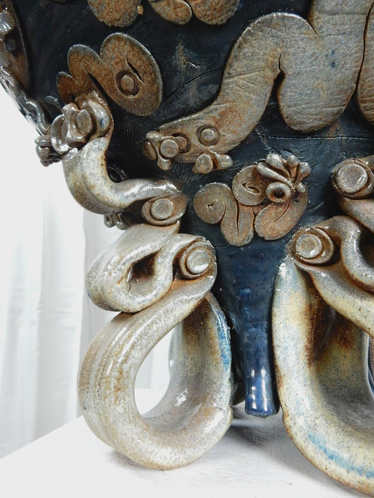 1960s Don Reitz Art Pottery Sculpture Vessel For Sale at 1stDibs